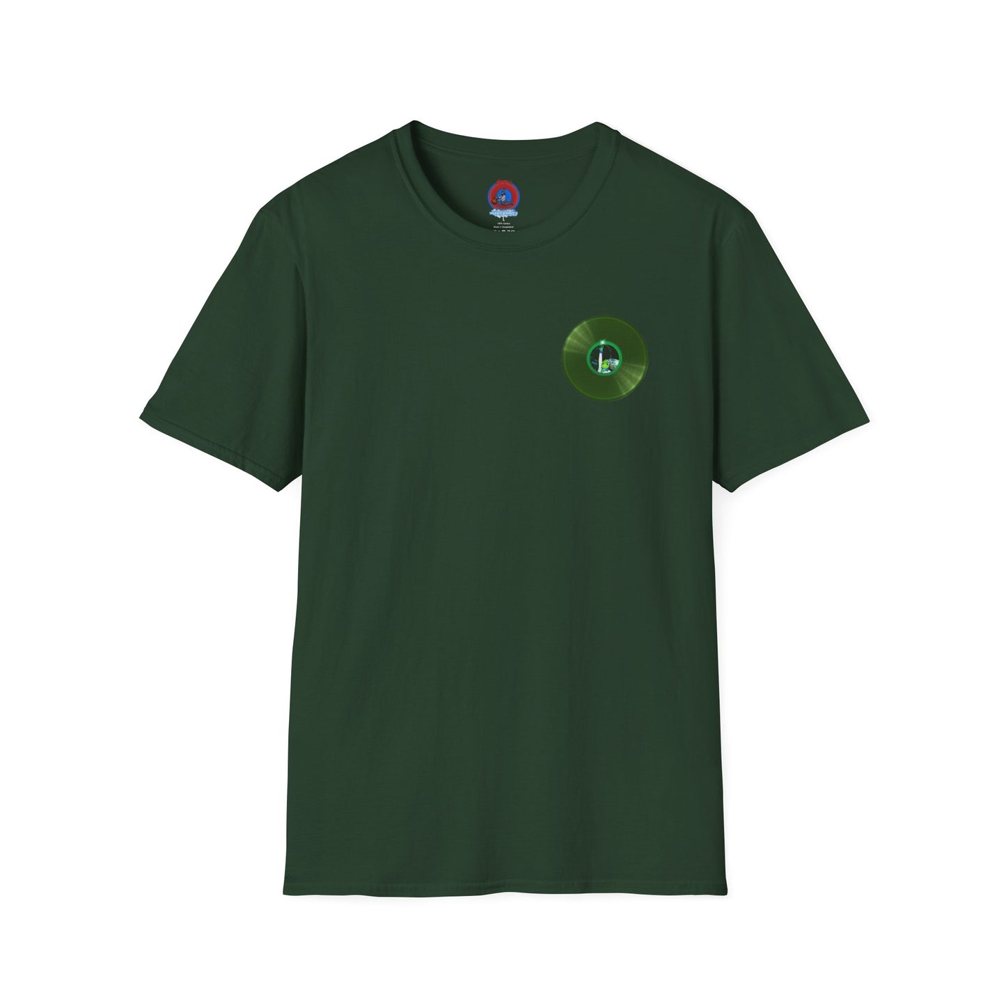 Classic Donut Tee - Unisex Soft-Style - "Rutherford's Staying Alive" - series 1.0 - variant 2 - green donut