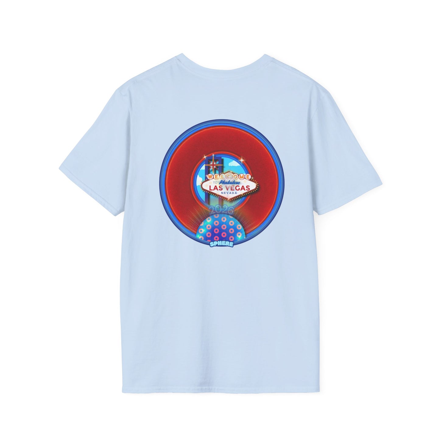 Classic Donut Tee - Unisex Soft-Style - "Viva Las Vegas Donut" - vivid red donut