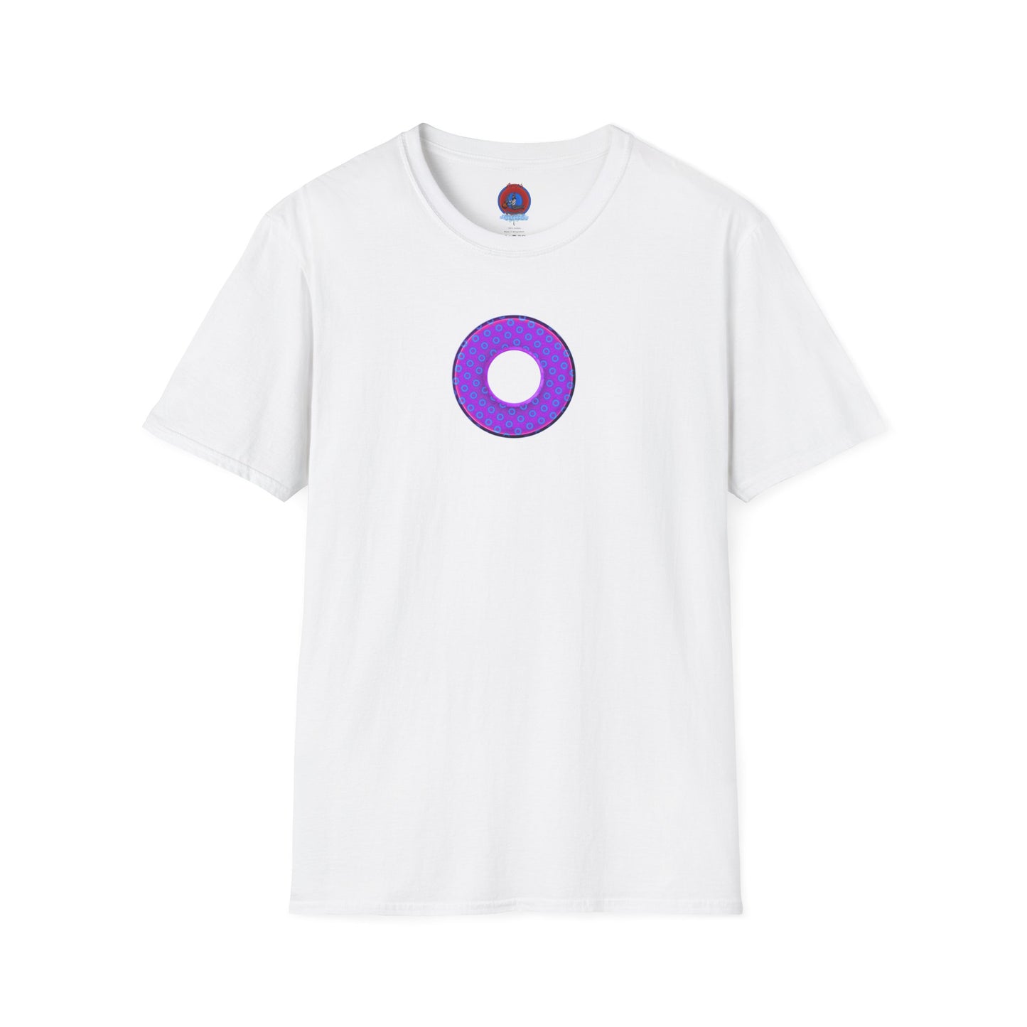 Plain Donuts/Unisex Soft-Style - "Plain Electric Paradoxical Donuts" - bright purple/blue donuts