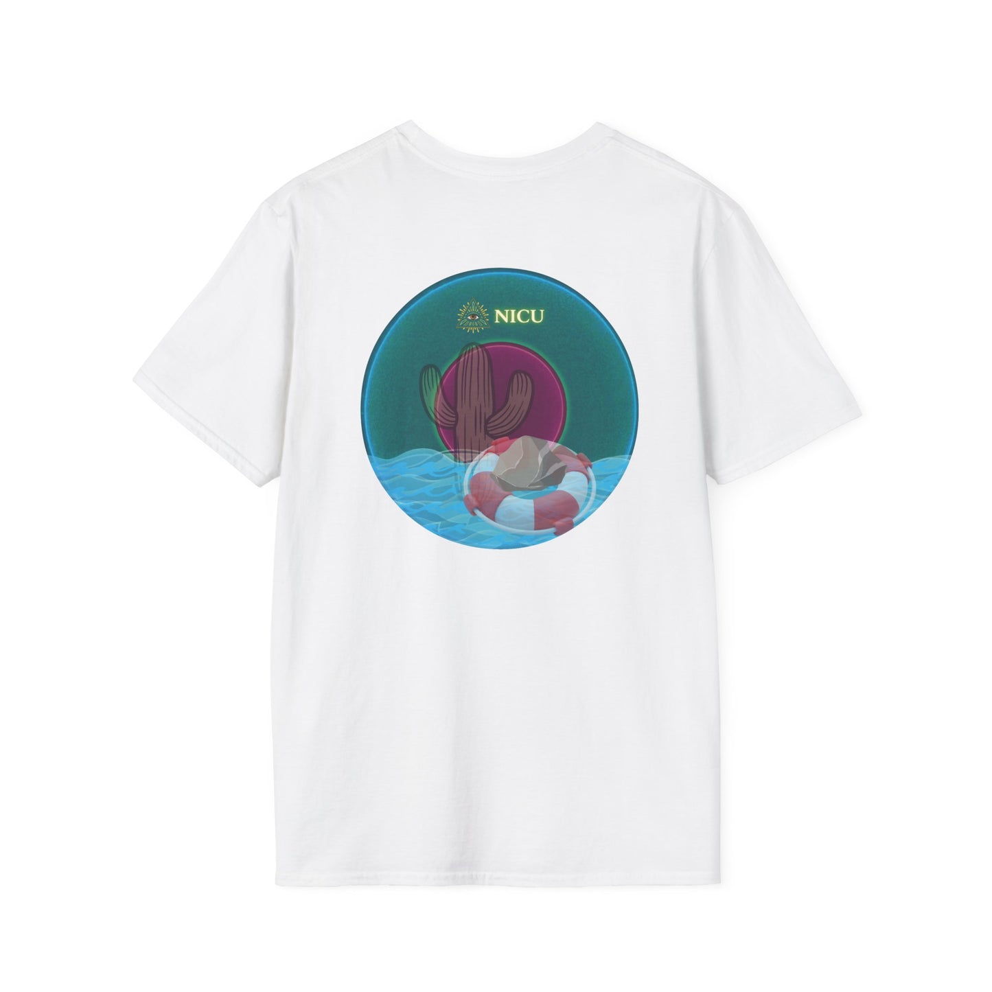 Classic Donut Tee - Unisex Soft-Style - "Masonic Donut of Rites" - series 1.0  - dark teal donut