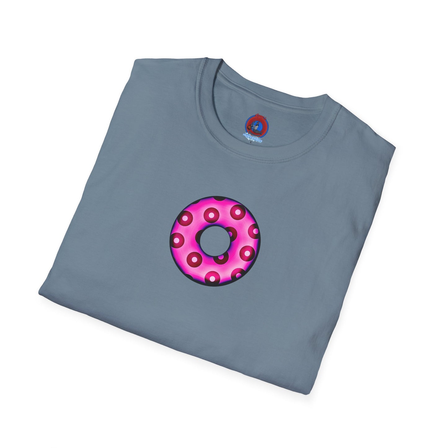 Plain Donuts/Unisex Soft-Style - "Plain Blimpy Paradoxical Donuts" - bright magenta/red donuts