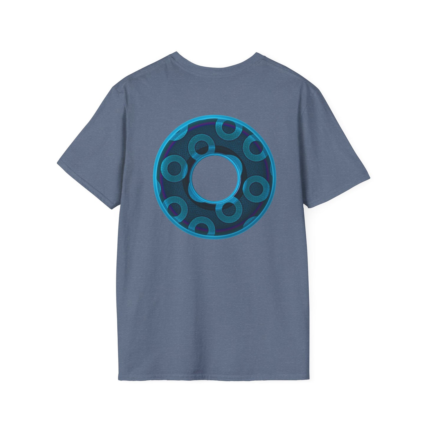 Plain Donuts/Unisex Soft-Style - "Plain Rustic Paradoxical Donuts" - light blue/dark blue donuts