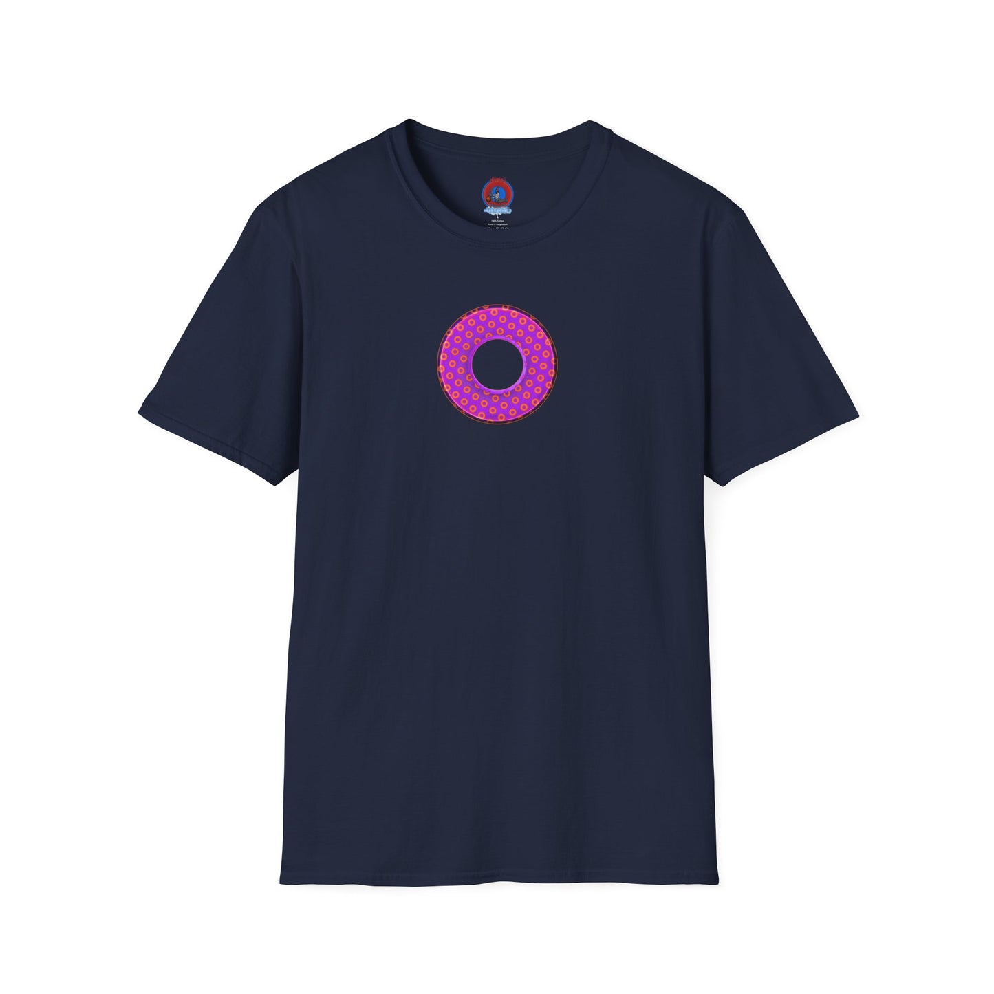 Plain Donuts/Unisex Soft-Style - "Plain Electric Paradoxical Donuts" - bright purple/red donuts