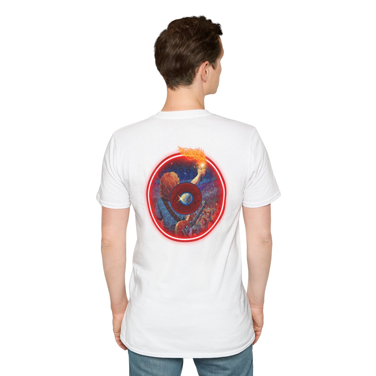 Classic Donut Tee - Unisex Soft-Style - "Torchbearer's Donut " - red donut