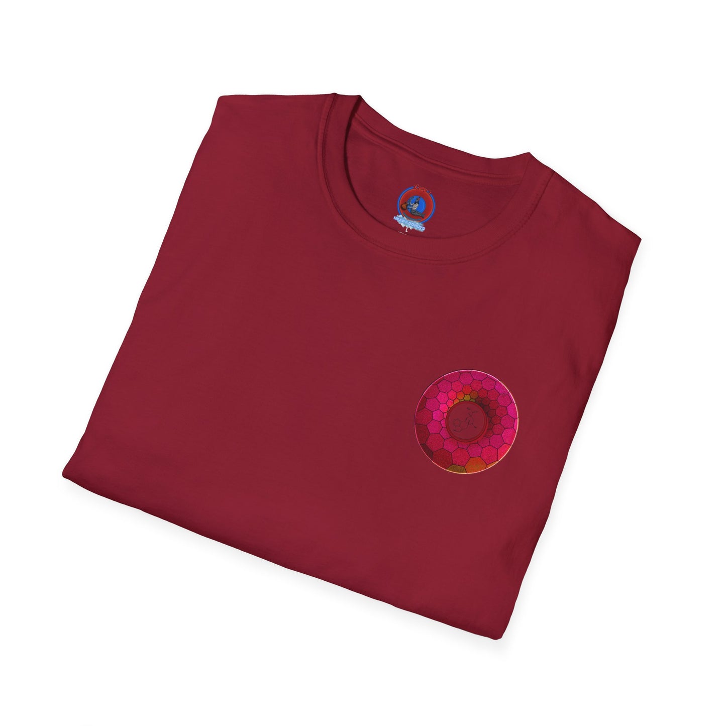 Classic Donut Tee - Unisex Soft-Style - "Dr. Albert Hofmann's Favorite Donut" - series 1.0  - variant 2 - magenta hexadonut
