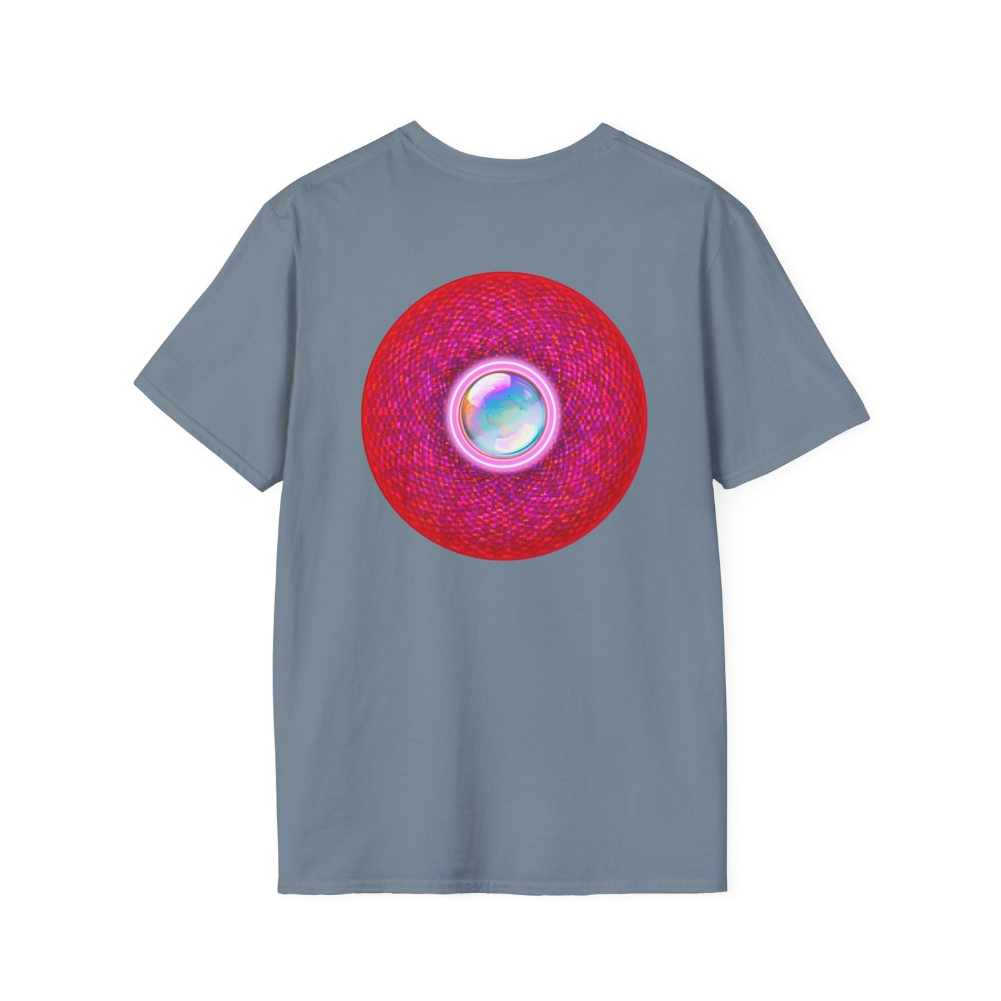 Classic Donut Tee - Unisex Soft-Style - "The Crystal Ballers Donut' - magenta pixilated donut