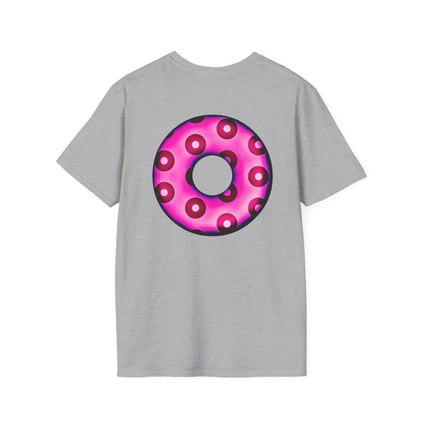 Plain Donuts/Unisex Soft-Style - "Plain Blimpy Paradoxical Donuts" - bright magenta/red donuts