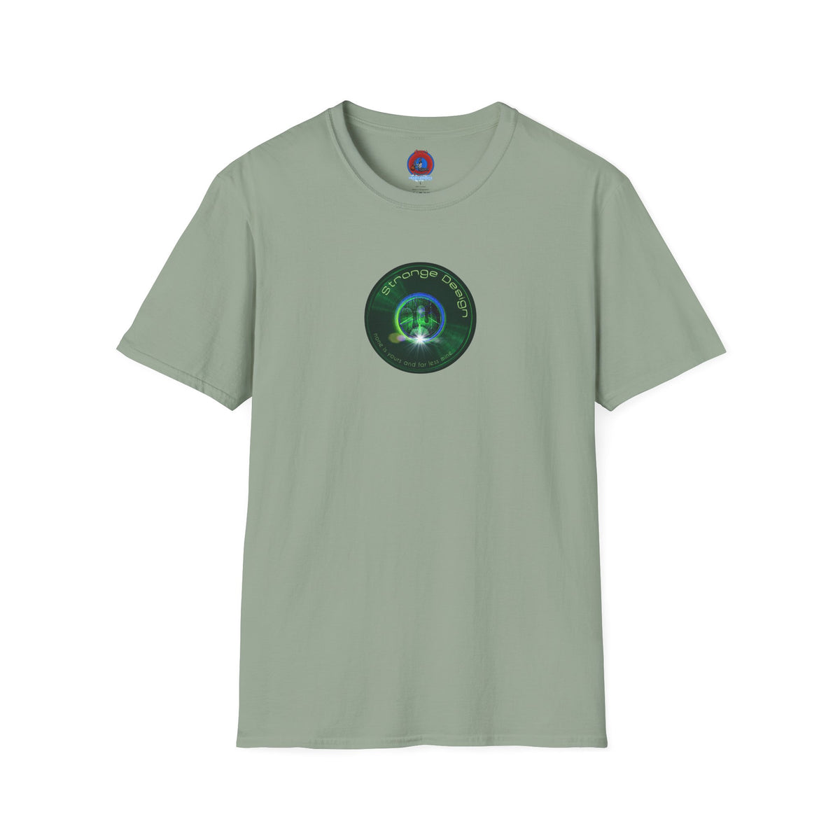 Classic Donut Tee - Unisex Soft-Style - "The Strangely Designed Donut Tee" - series 1.0 - green donut