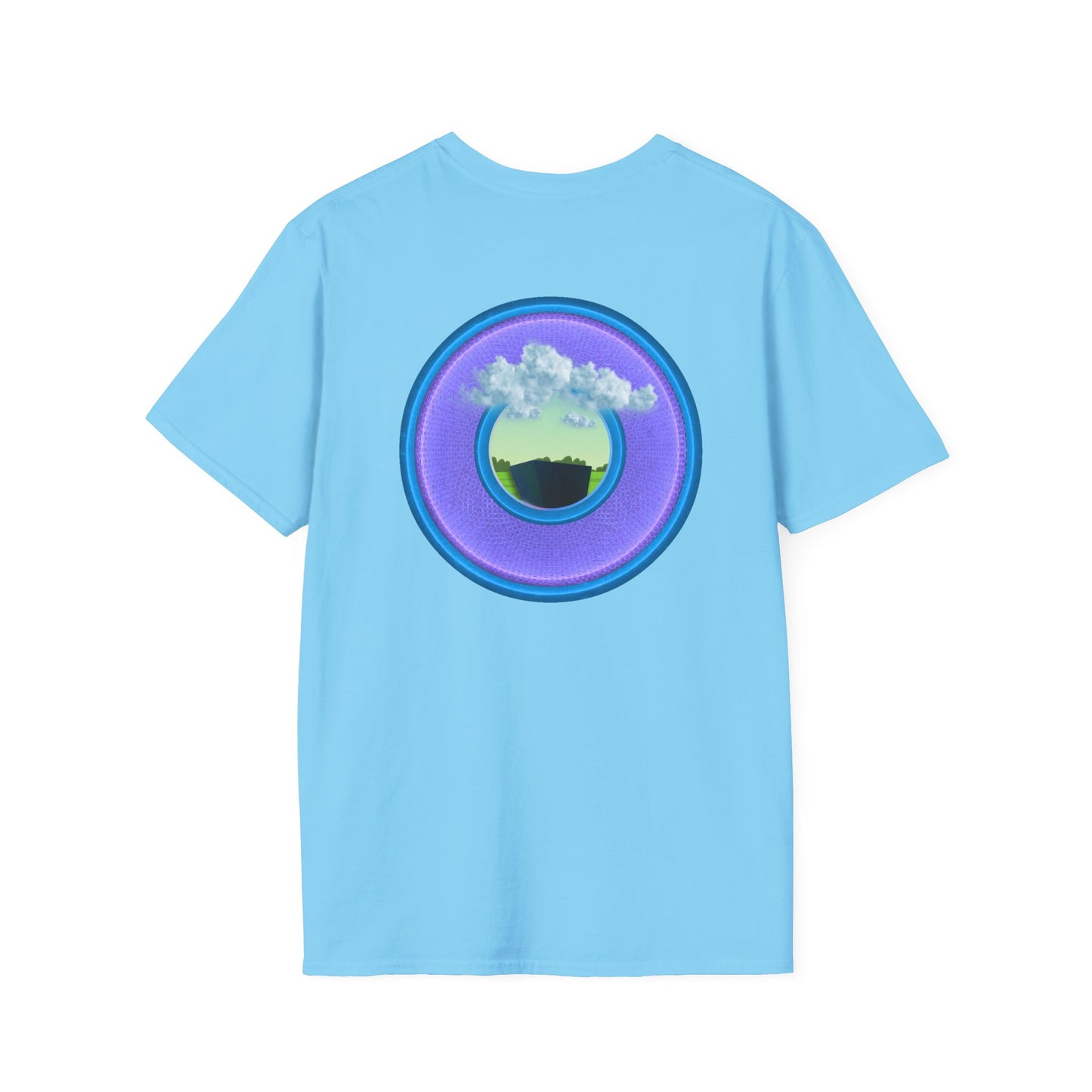 Classic Donut Tee - Unisex Soft-Style - "Got Rhombus?" - series 1.0  - variant 4 - purple/blue donut