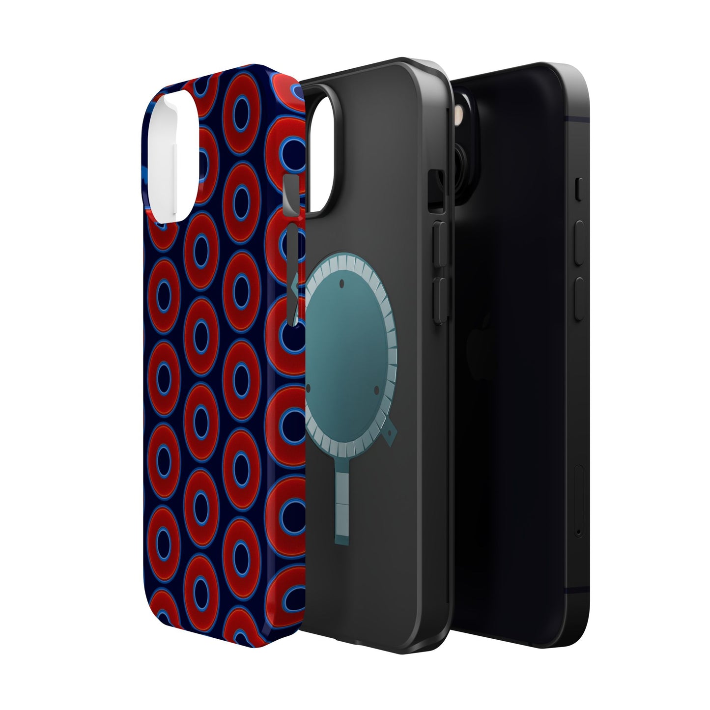 Copy of Magnetic Tough Donut Case - red vivid donut print w/midnight blue background