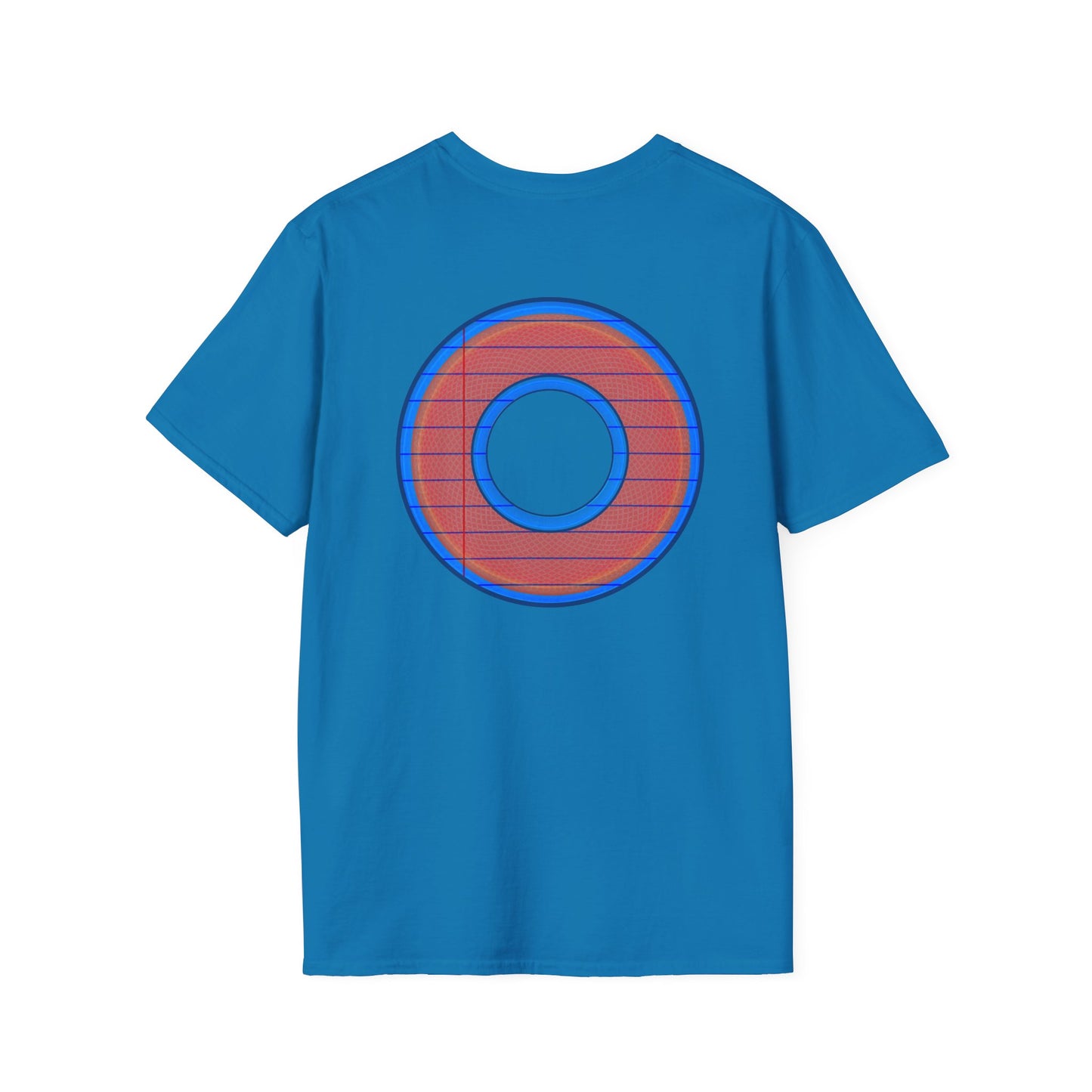 Classic Donut Tee - Unisex Soft-Style - "That's 1 Tasty Donut" - series 1.0  - variant 3 - red donut w/donut hole