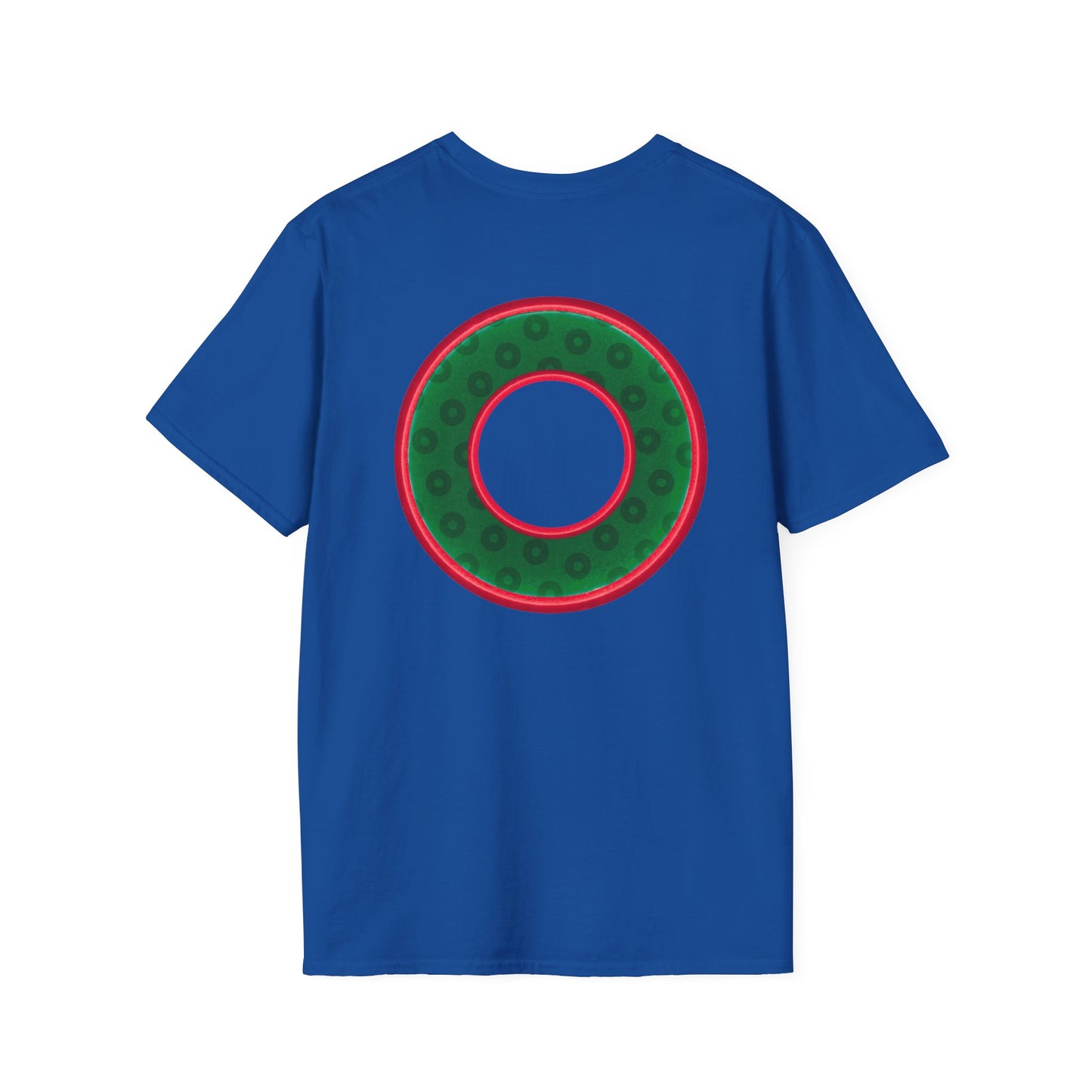 Plain Donuts/Unisex Soft-Style - "Plain Wide Mouthed Paradoxical Donuts" - dark green/red donuts