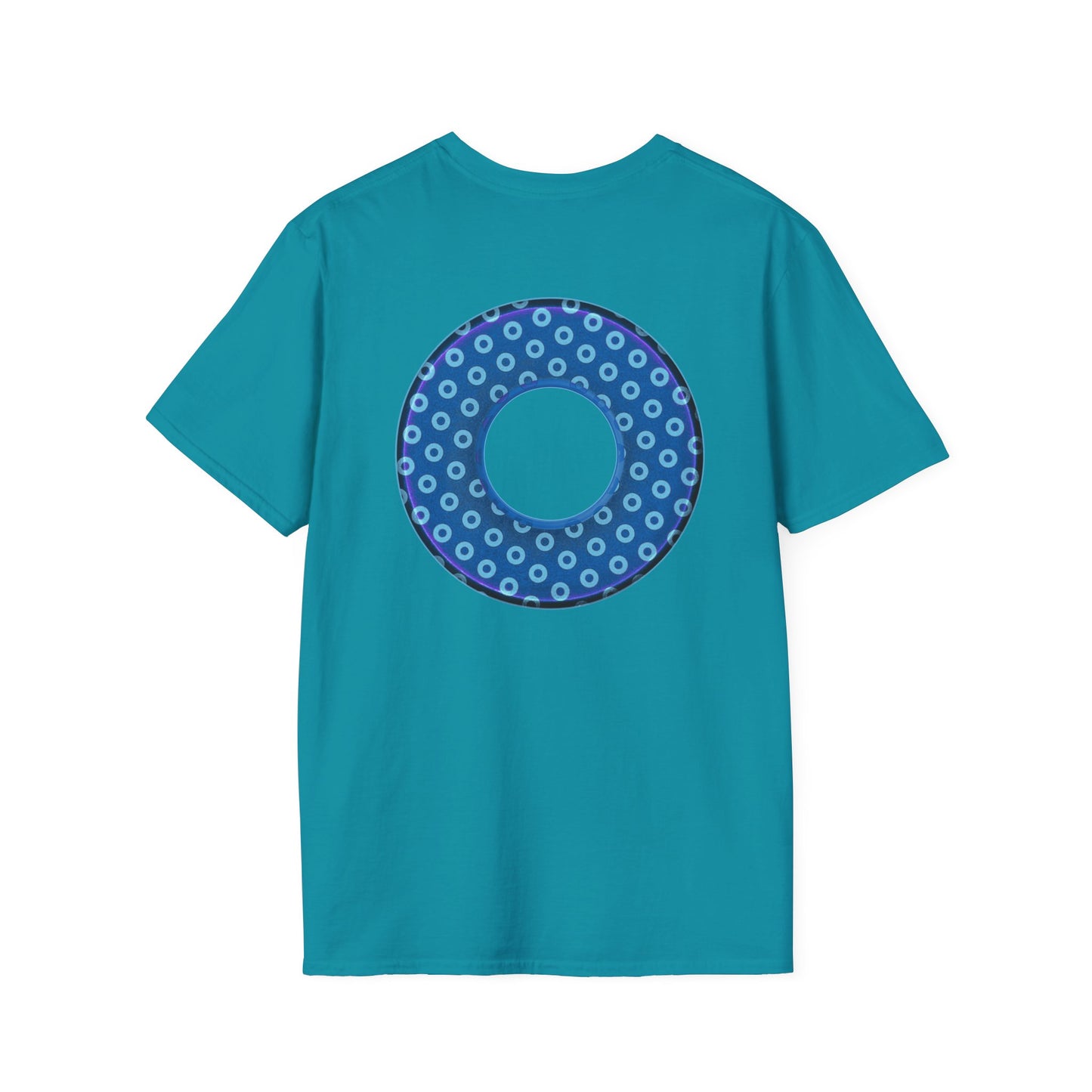 Plain Donuts/Unisex Soft-Style - "Plain Electric Paradoxical Donuts" - light blue/dark blue donuts