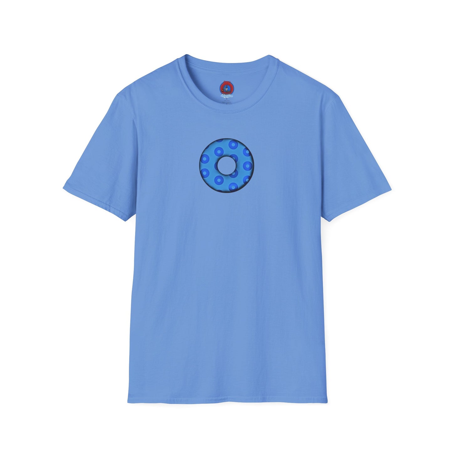 Plain Donuts/Unisex Soft-Style - "Plain Blimpy Paradoxical Donuts" - blue/light blue donuts
