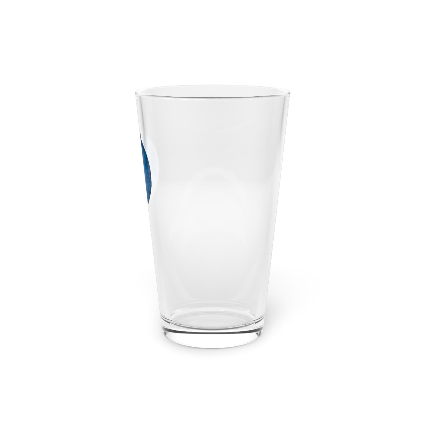 16oz Lumpy Pint Glass - "It's Ice... Cube's Pint Glass" - variant 2 - blue cubed donut