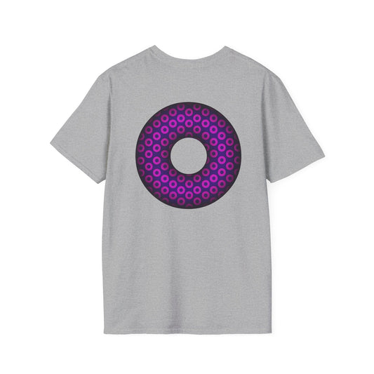 Plain Donuts/Unisex Soft-Style - "Plain Paradoxical Grided Donuts" - hot pink/purple donuts