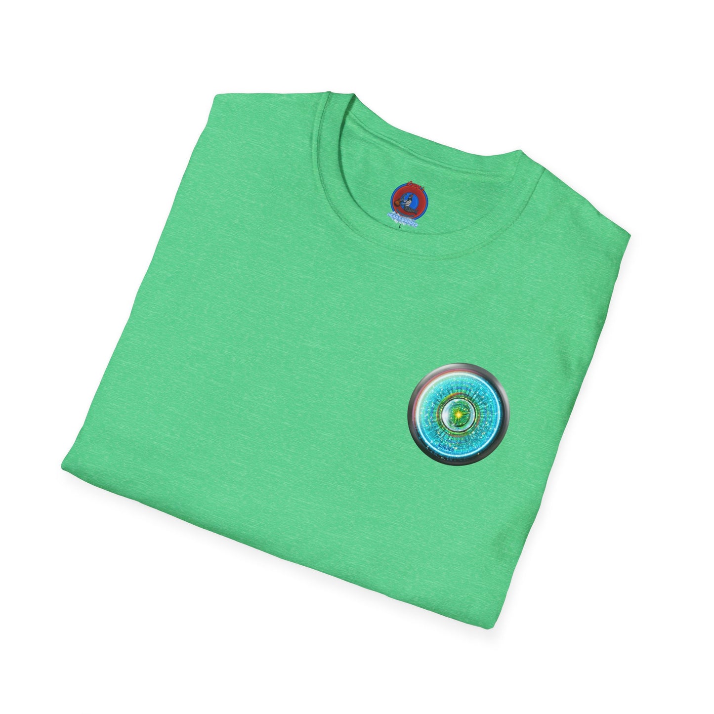 Classic Donut Tee - Unisex Soft-Style - "Donut of Life Tee" - vivid turquoise tube donut - variant 3