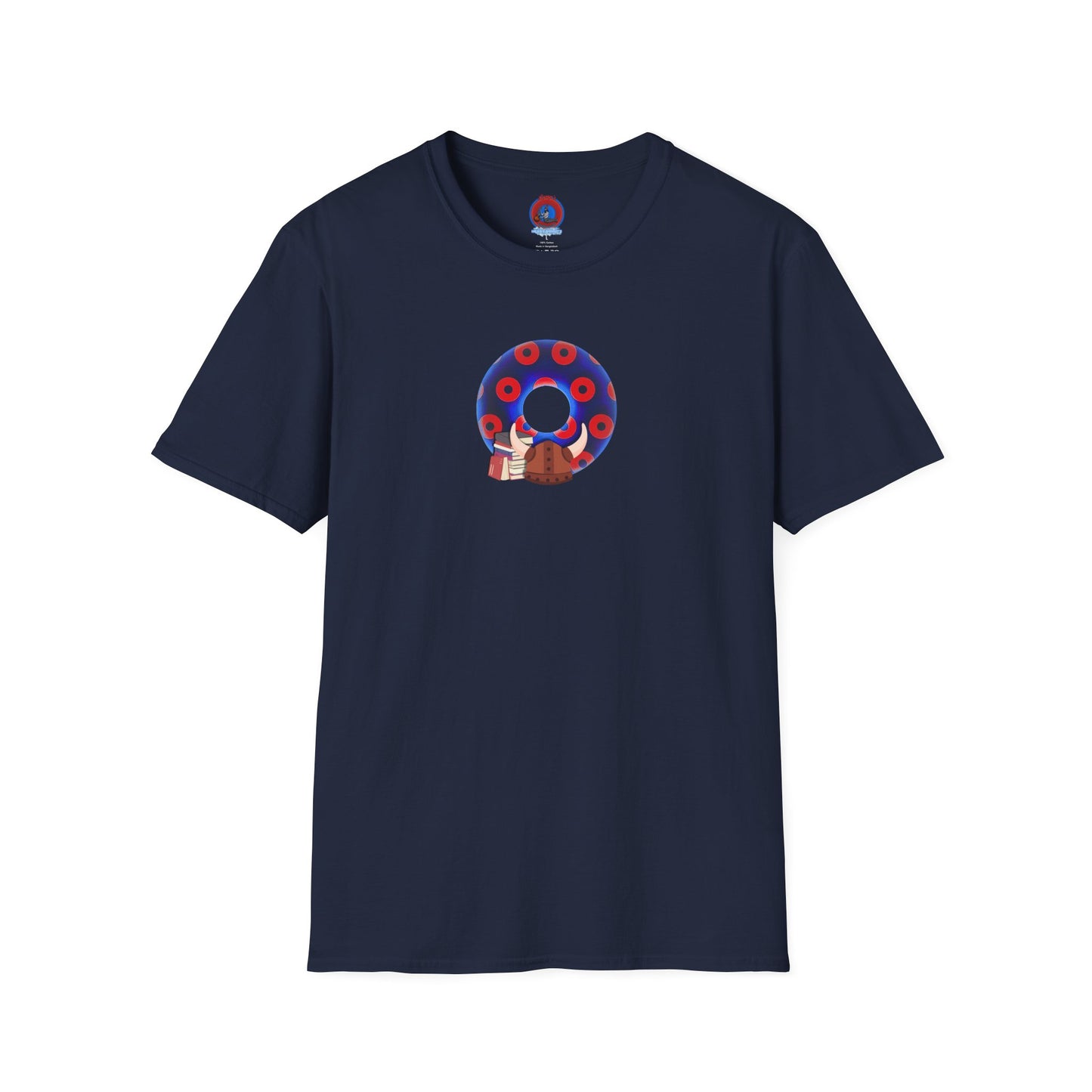 Classic Donut Tee - Unisex Soft-Style - "El Fuego Donut" - paradoxical blue/red donut