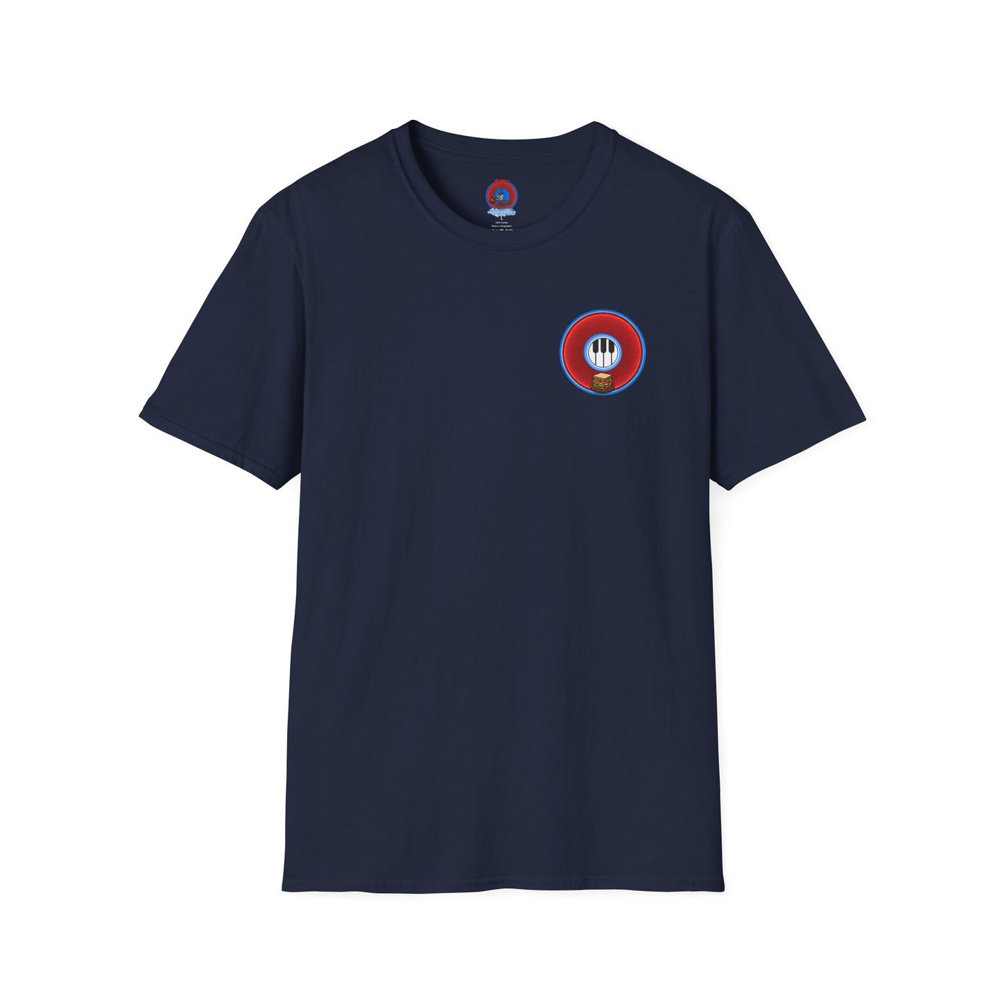 Classic Donut Tee - Unisex Soft-Style - "Rage Side Donut" - vivid red donut - variant 2