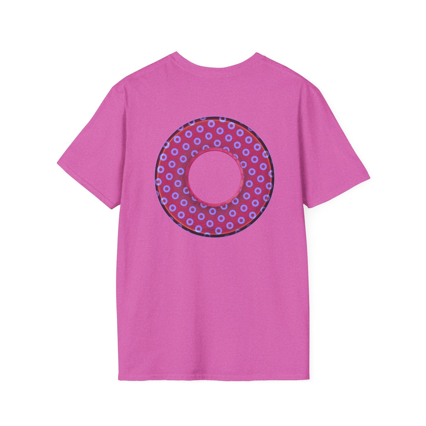Plain Donuts/Unisex Soft-Style - "Plain Electric Paradoxical Donuts" - light purple/magenta donuts
