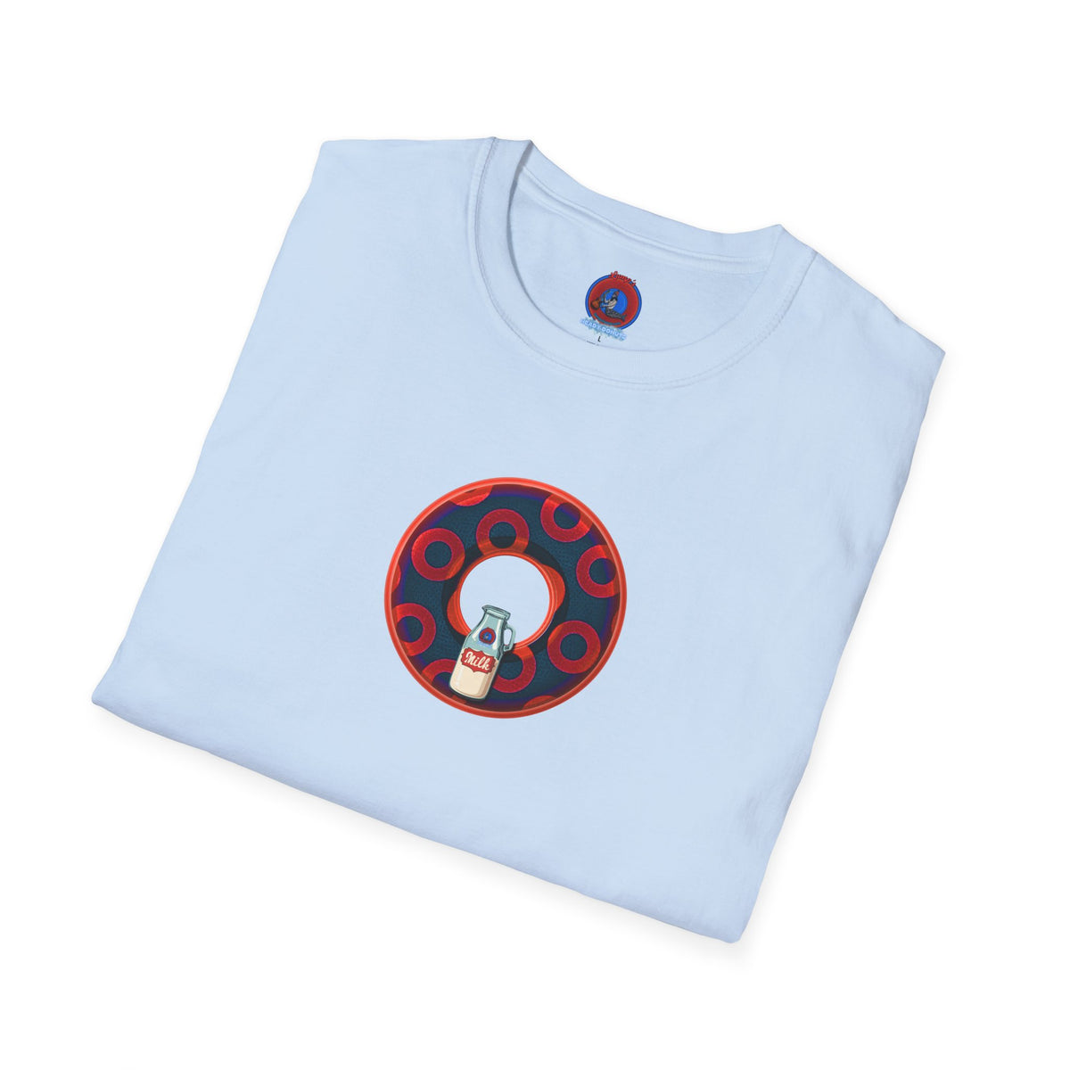 Classic Donut Tee - Unisex Soft-Style - "Wooked Cream - YEMSG Donut " -purple/red rustic paradox donut - variant 3