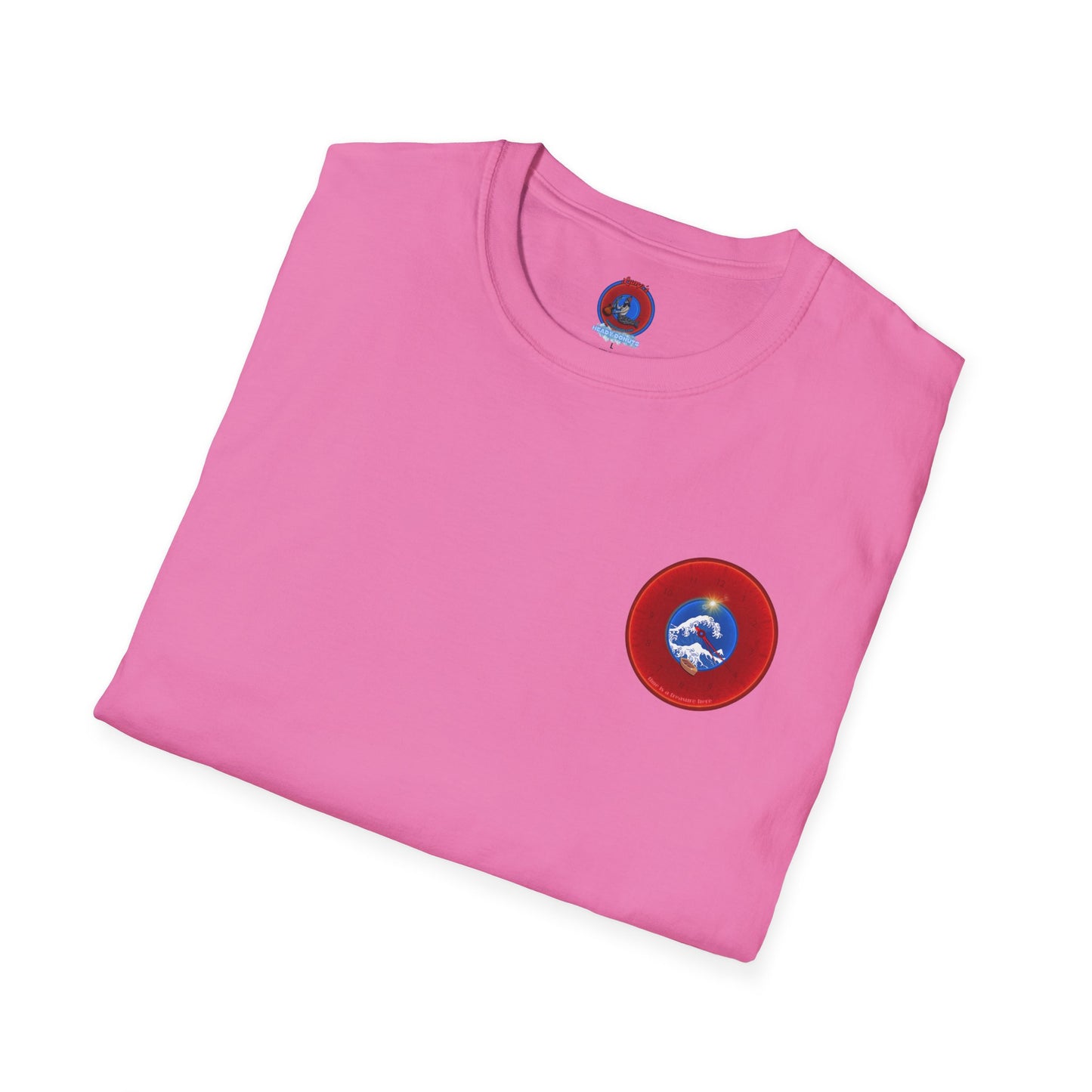 Classic Donut Tee - Unisex Soft-Style - "The Donut that Flows in every Direction" - series 1.0 - variant 2 - red donut