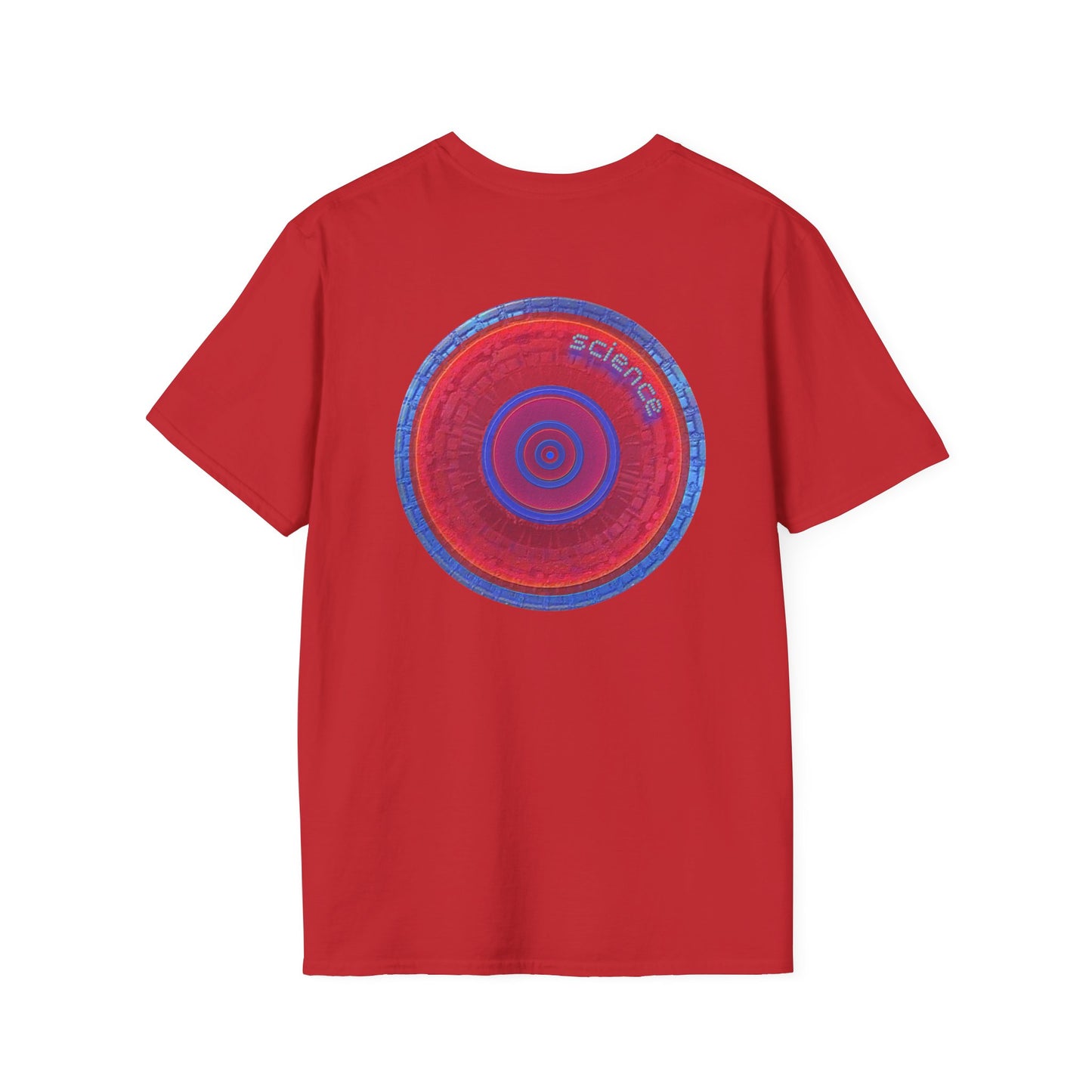 Classic Donut Tee - Unisex Soft-Style - "Tube Donuts" - series 1.0 - red donut/lighter blue bordering
