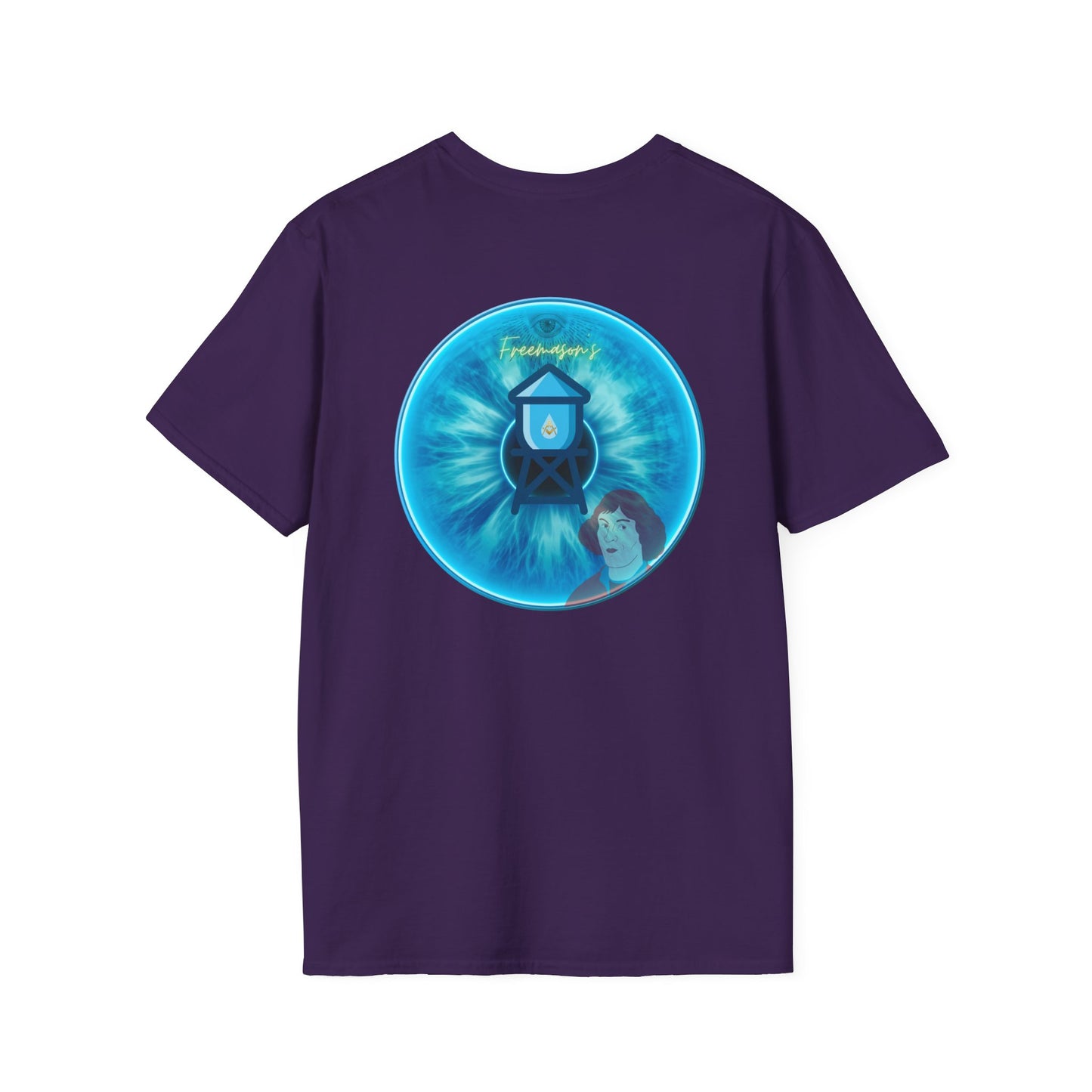 Classic Donut Tee - Unisex Soft-Style - "The Peering Donut of Opacity" - light blue idonut - variant 3