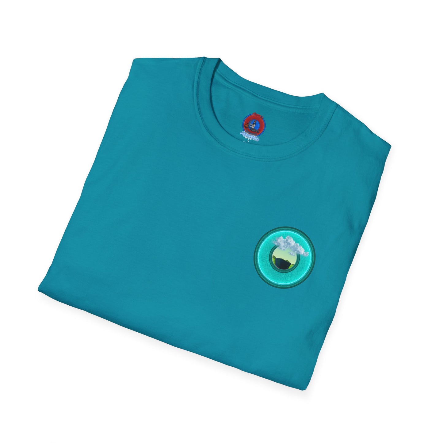 Classic Donut Tee - Unisex Soft-Style - "Got Rhombus?" - series 1.0  - variant 1 - turquoise/teal donut