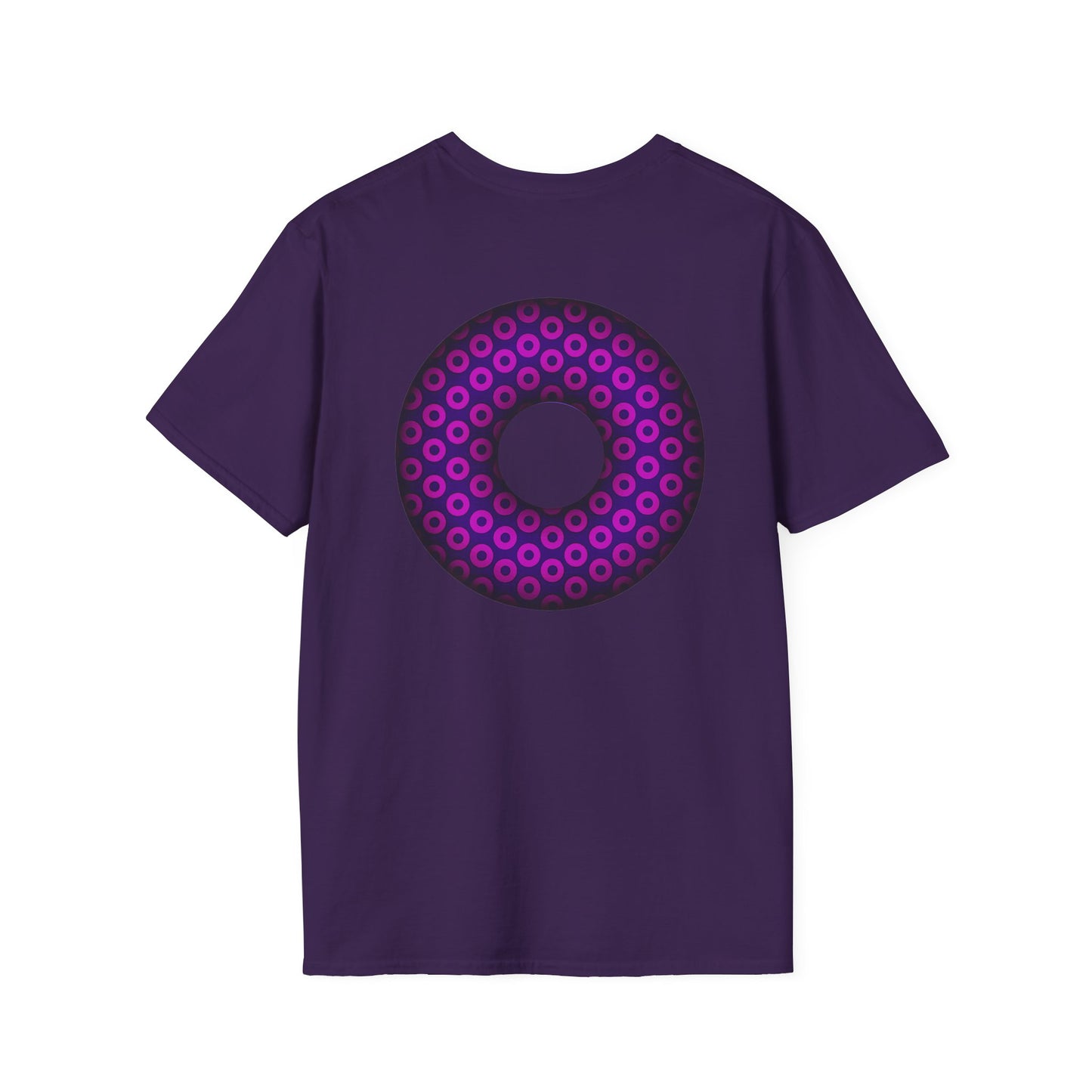 Plain Donuts/Unisex Soft-Style - "Plain Paradoxical Grided Donuts" - hot pink/purple donuts