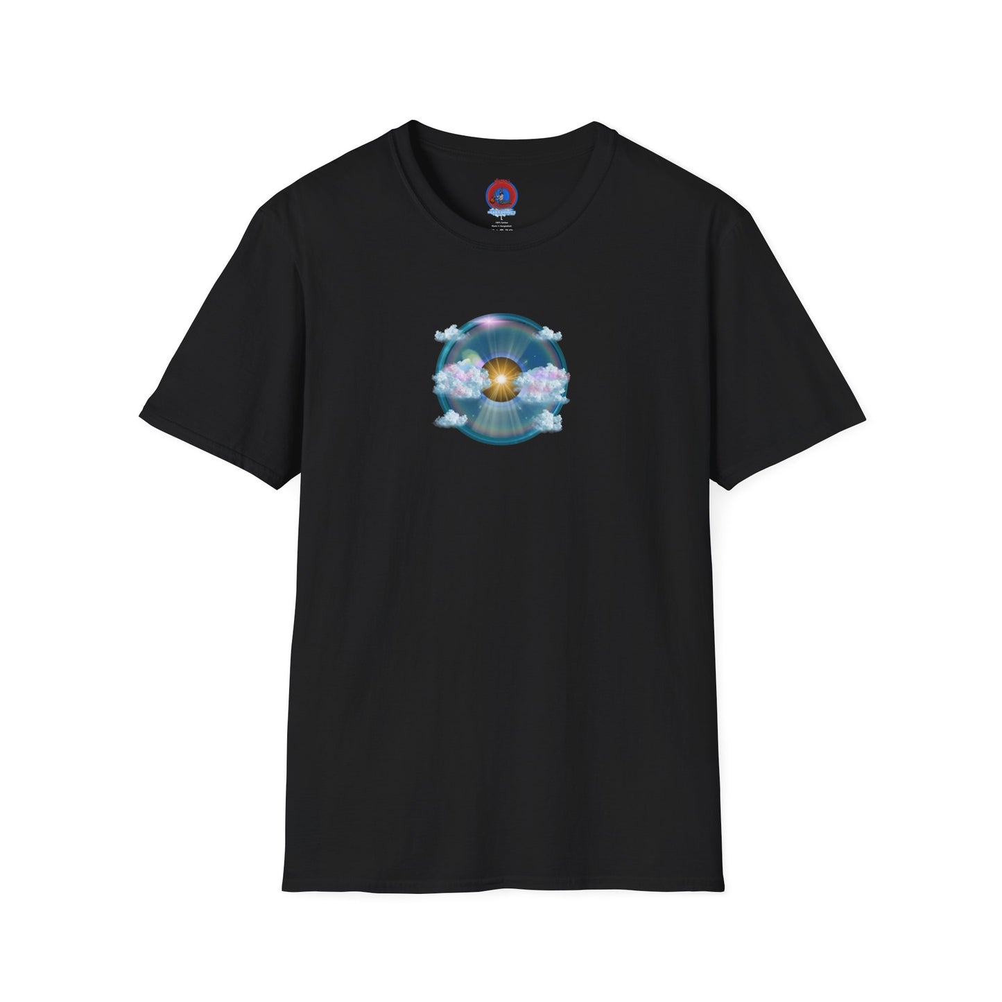 Classic Donut Tee - Unisex Soft-Style - "The Divided Donut" - vivid blue sky donut