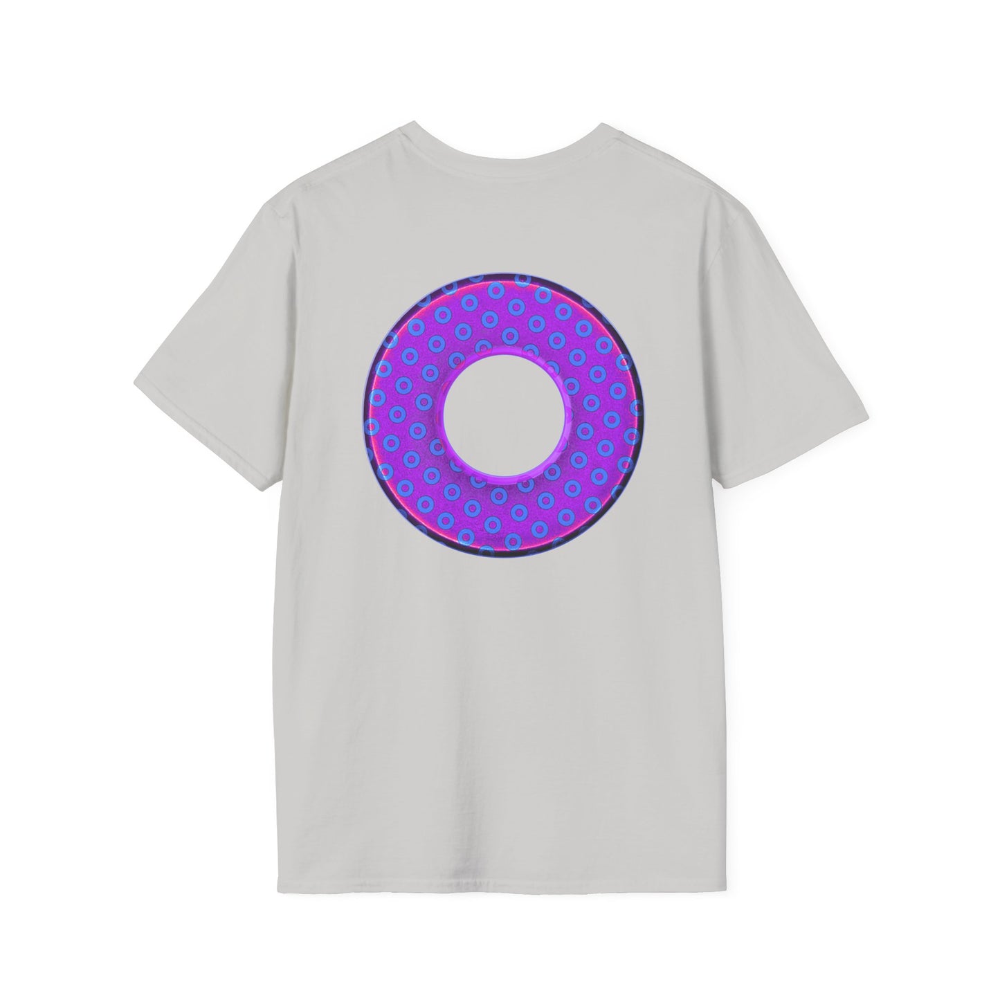 Plain Donuts/Unisex Soft-Style - "Plain Electric Paradoxical Donuts" - bright purple/blue donuts