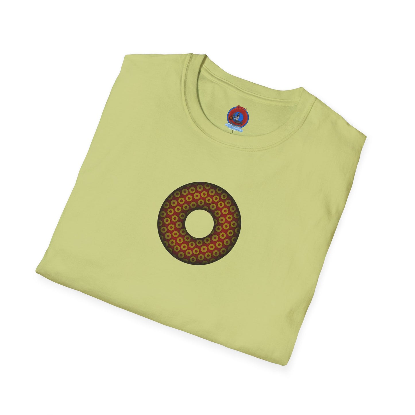 Plain Donuts/Unisex Soft-Style - "Plain Paradoxical Grided Donuts" - gold/burgundy donuts