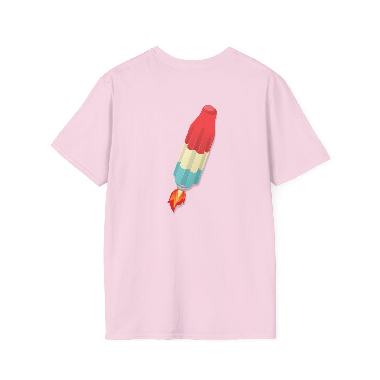 Classic Donut Tee - Unisex Soft-Style - "Blow this Popsicle Stand" - red/blue/cream - bomb pop