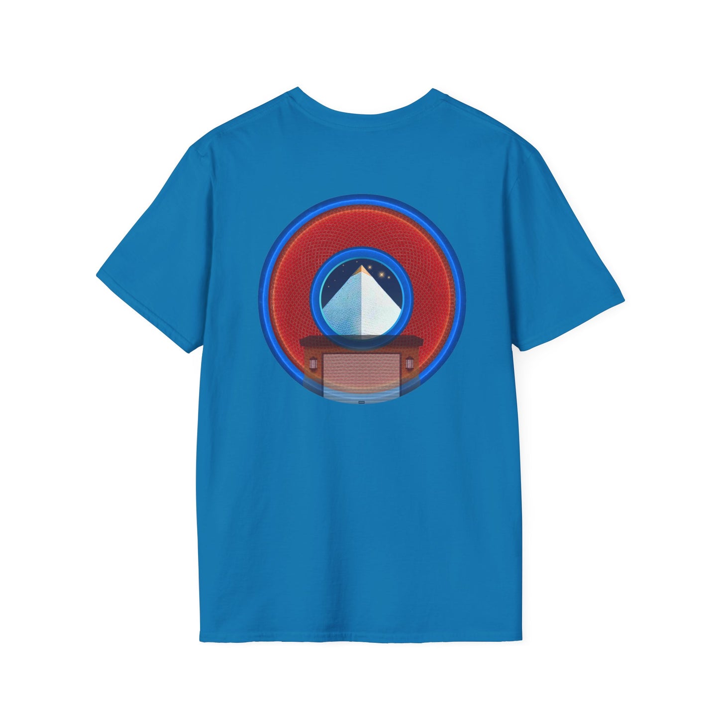 Classic Donut Tee - Unisex Soft-Style - "Limestone Donuts so Large" - variant 2 - red donuts w/garage
