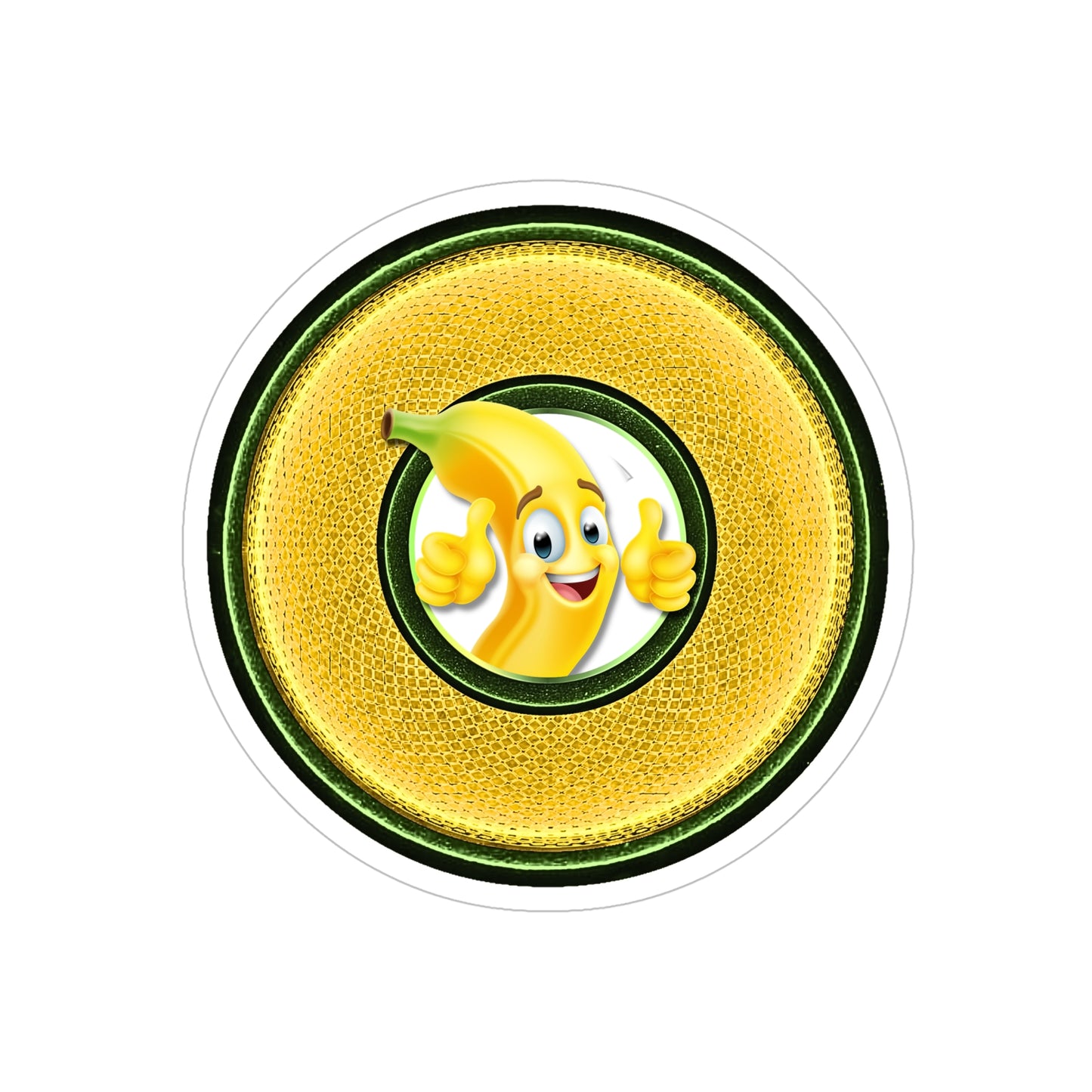 Donut Bumper/Outdoor Sticker - "Dis Sheet, it's Bananas" - variant 2 - golden donut - [Die-Cut] 6"x 6"