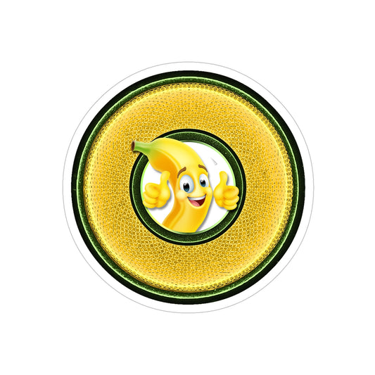 Donut Bumper/Outdoor Sticker - "Dis Sheet, it's Bananas" - variant 2 - golden donut - [Die-Cut] 6"x 6"