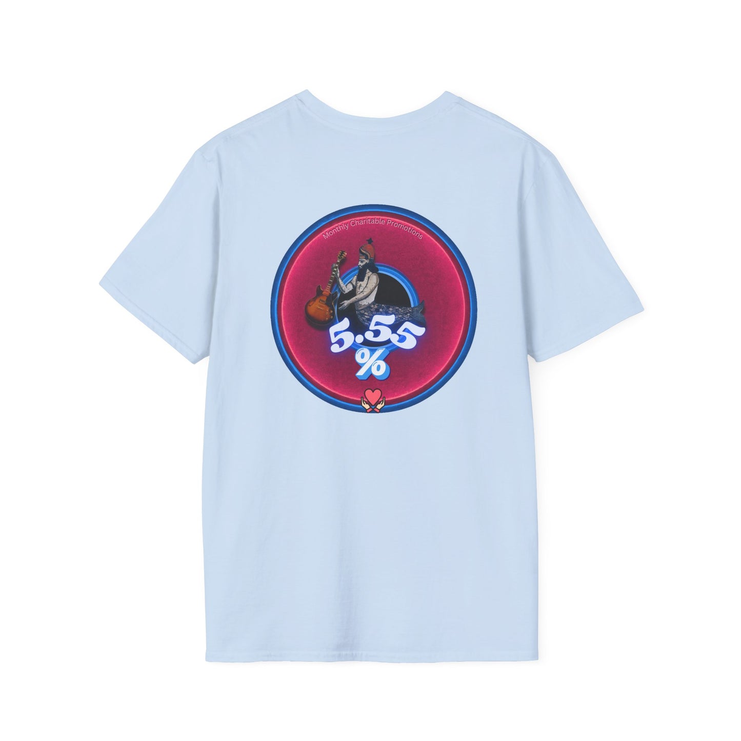 Classic Donut Tee - Unisex Soft-Style - "The 5.55% Donut" - vivid magenta donut - [*charitable print - 5.55% of profit to General Fund]