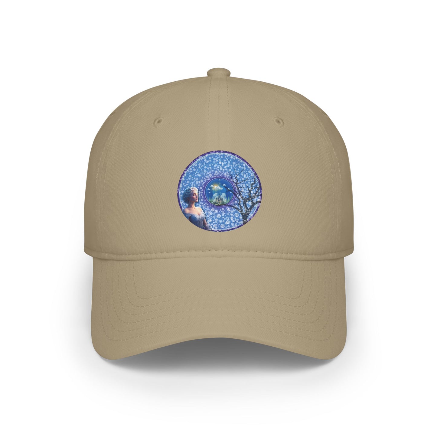 Lumpy Donut Baseball Cap - "The Donut Cap Locked in Glaciers" - vivid blue/purple donut w/