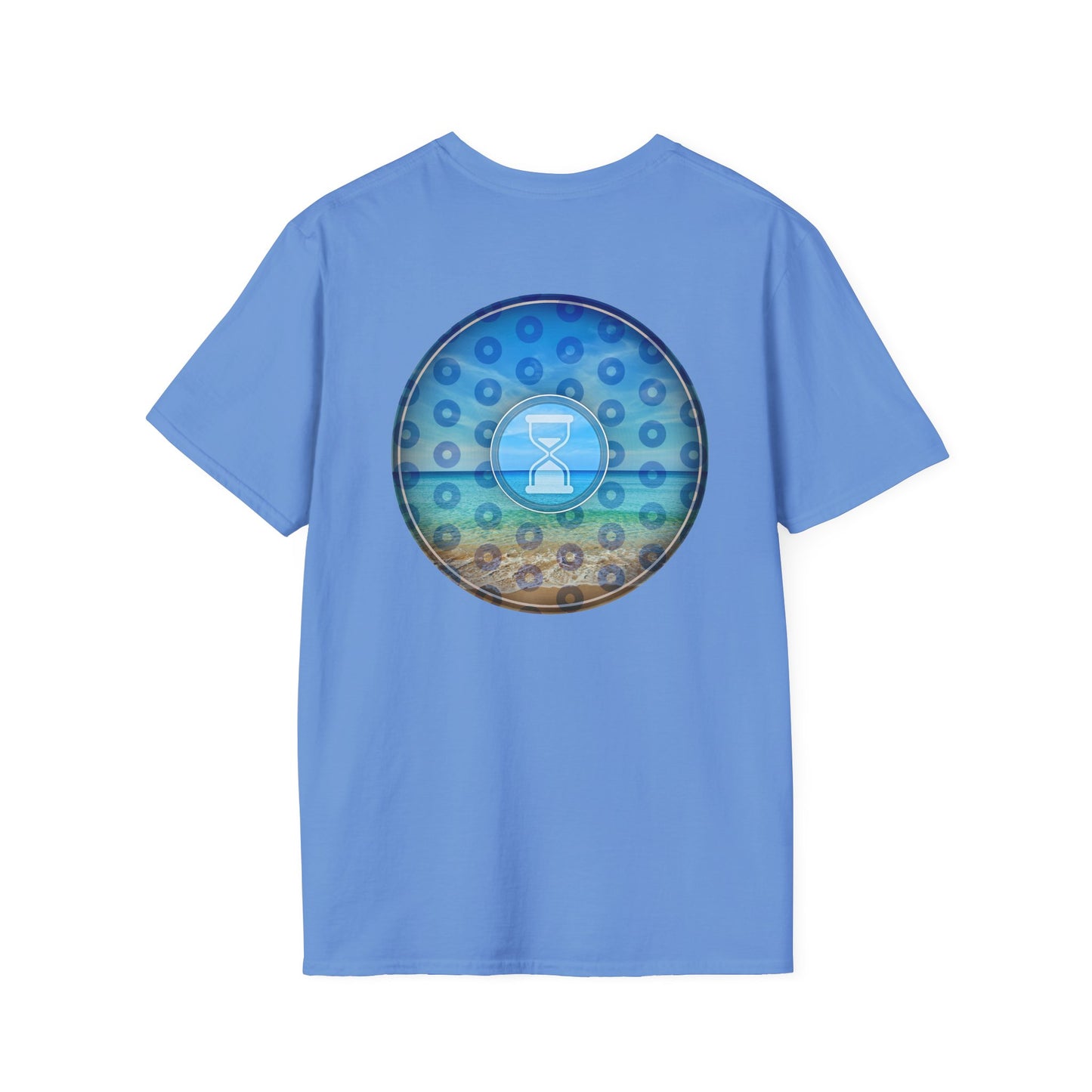 Classic Donut Tee - Unisex Soft-Style - "Still Loading Sand" - vivid blue paradoxical pic donut - variant 2