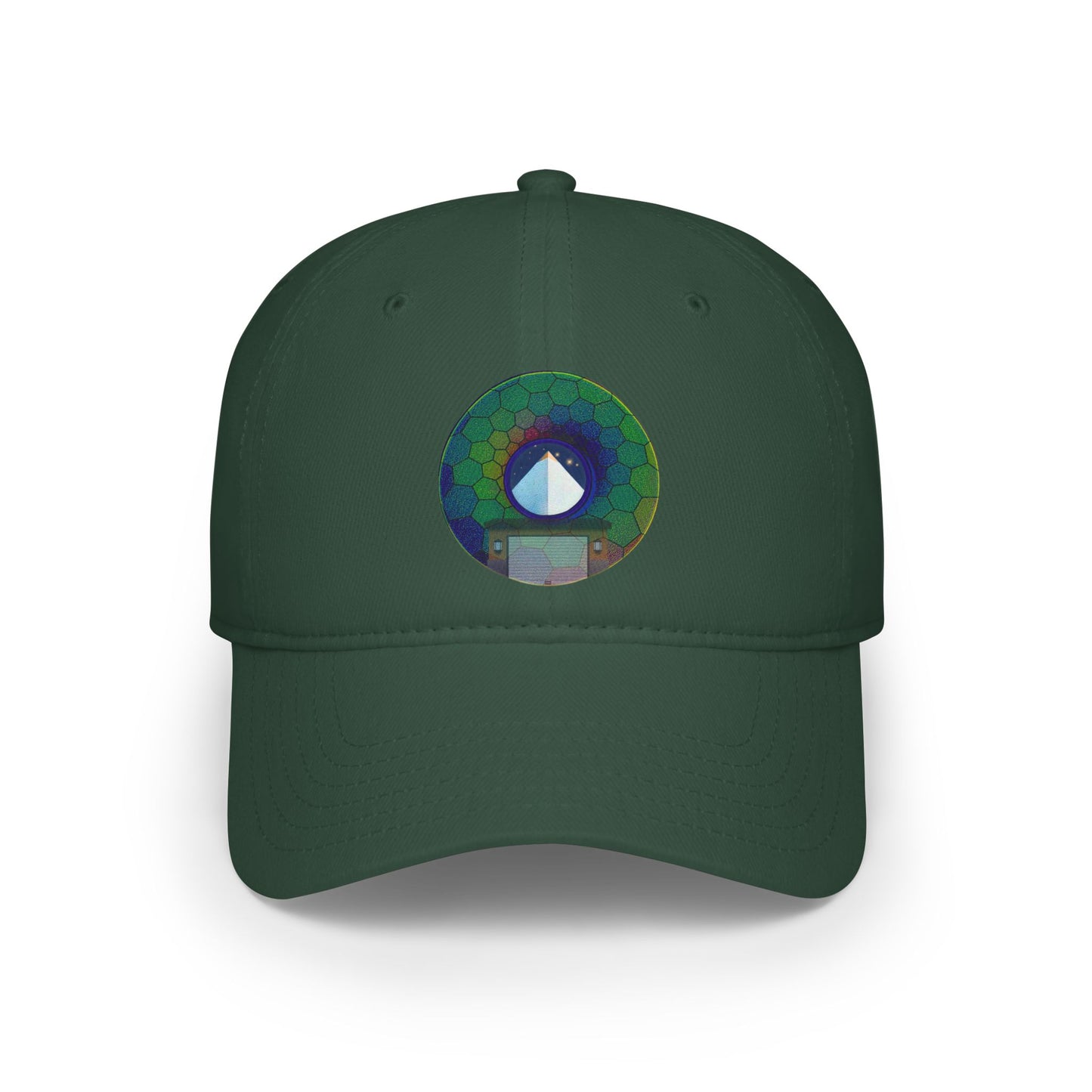 Lumpy Donut Baseball Cap - "Limestone Donut Caps So Large" - variant 8 - green hexadonut w/
