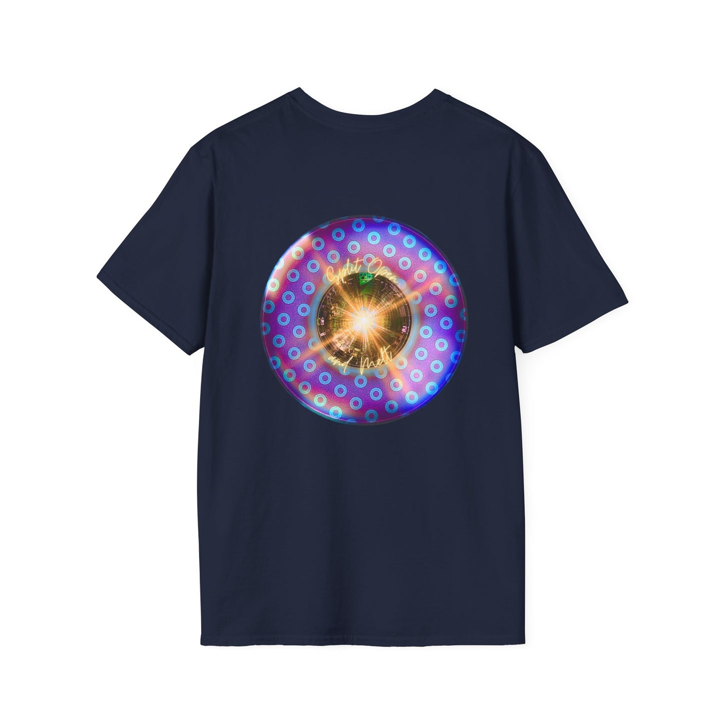 Classic Donut Tee - Unisex Soft-Style - "Donut Melts" - purple/blue paradoxical donut