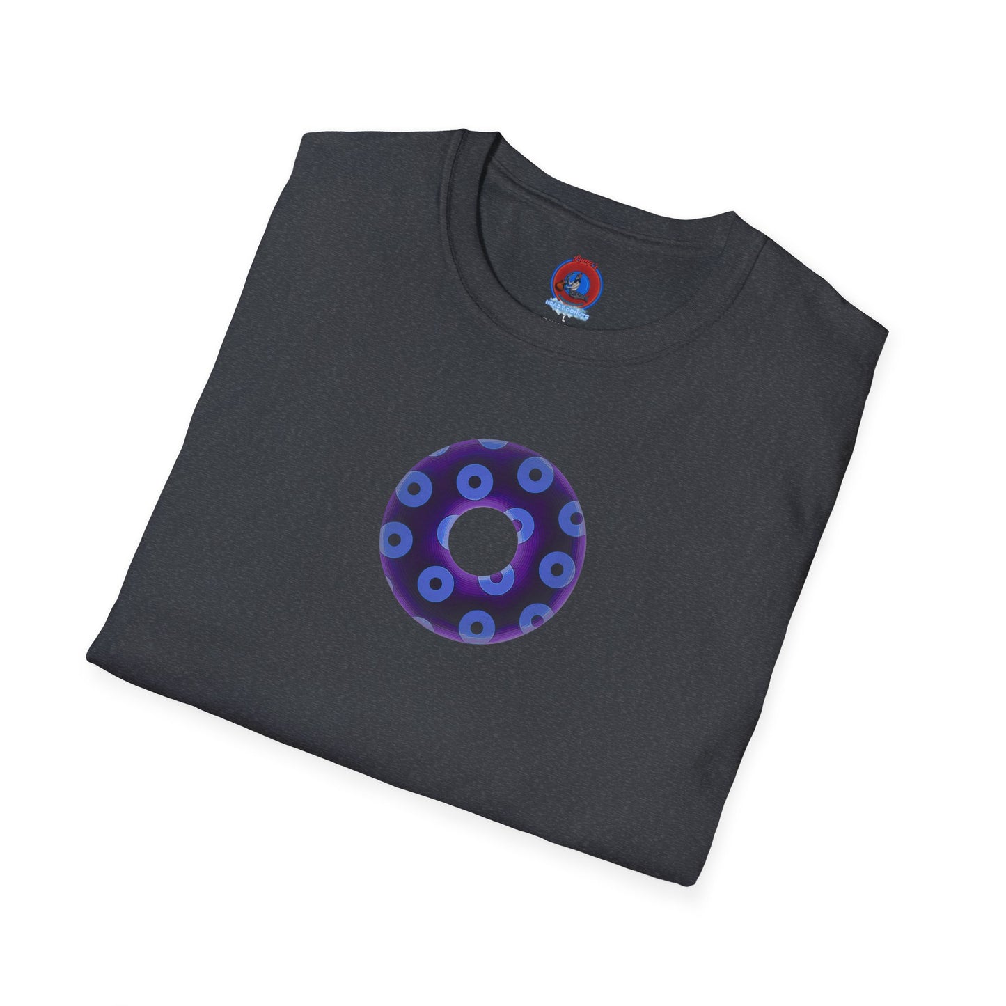 Plain Donuts/Unisex Soft-Style - "Plain Blimpy Paradoxical Donuts" - dark purple/Carolina blue donuts