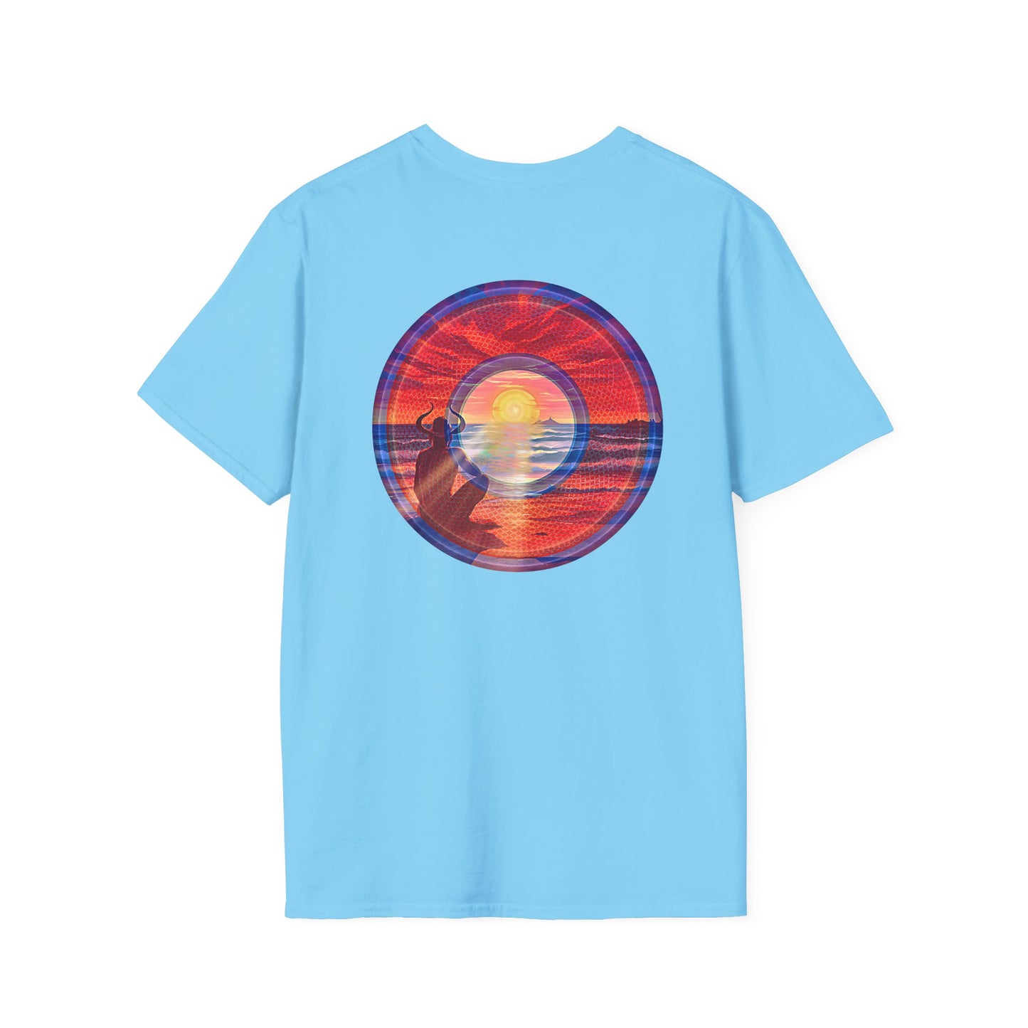 Classic Donut Tee - Unisex Soft-Style - "The Squirming Donut" - red picture donut