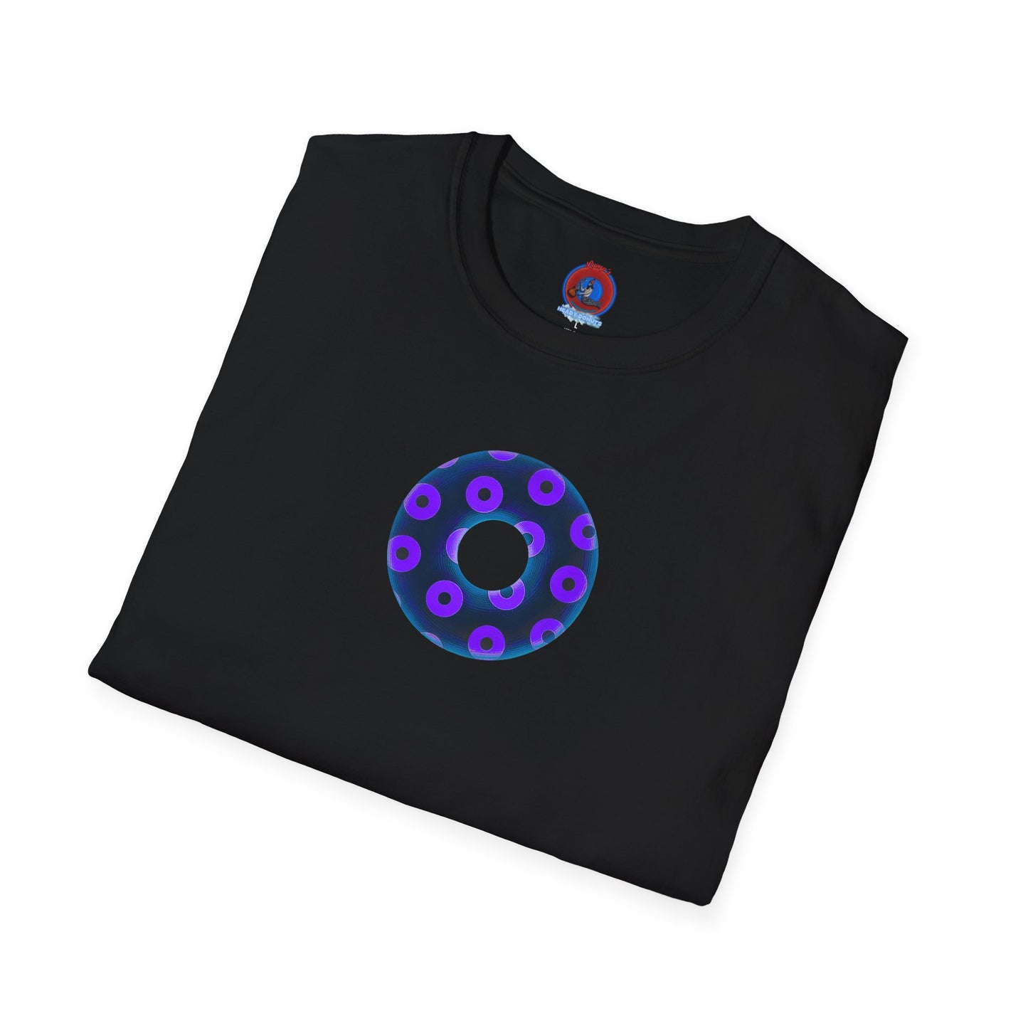 Plain Donuts/Unisex Soft-Style - "Plain Blimpy Paradoxical Donuts" - dark steel blue/vivd dark purple donuts