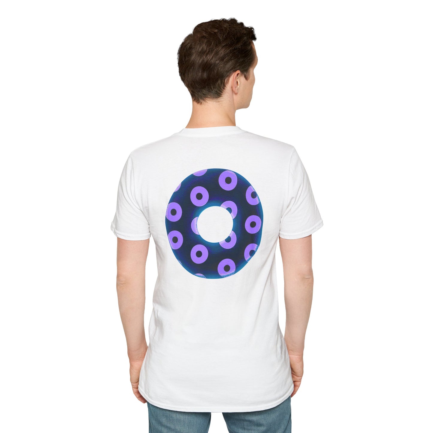 Plain Donuts/Unisex Soft-Style - "Plain Blimpy Paradoxical Donuts" - dark blue/light purple donuts