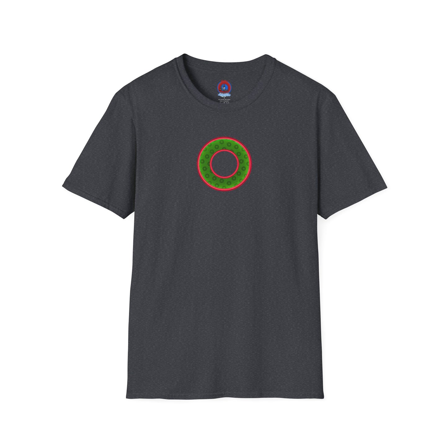 Plain Donuts/Unisex Soft-Style - "Plain Wide Mouthed Paradoxical Donuts" - Irish green/red donuts