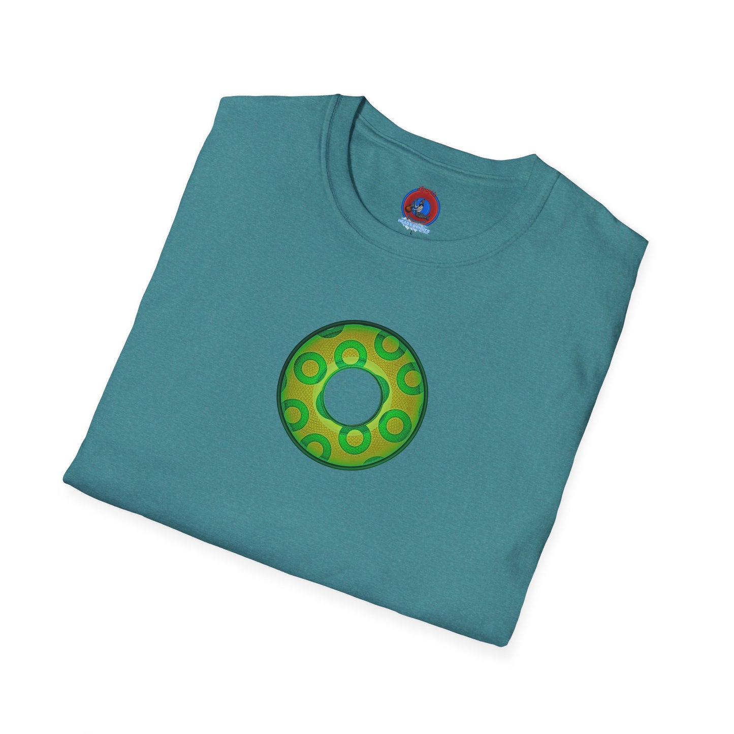 Plain Donuts/Unisex Soft-Style - "Plain Rustic Paradoxical Donuts" - gold/light green donuts