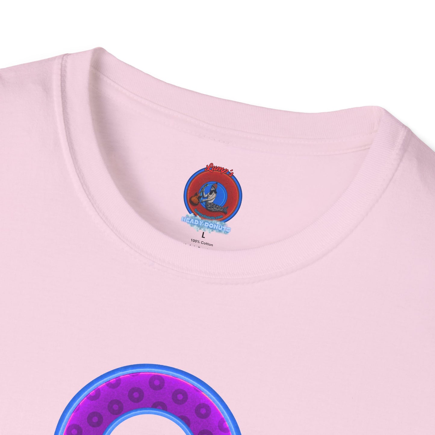 Plain Donuts/Unisex Soft-Style - "Plain Wide Mouthed Paradoxical Donuts" - purple/light royal blue donuts