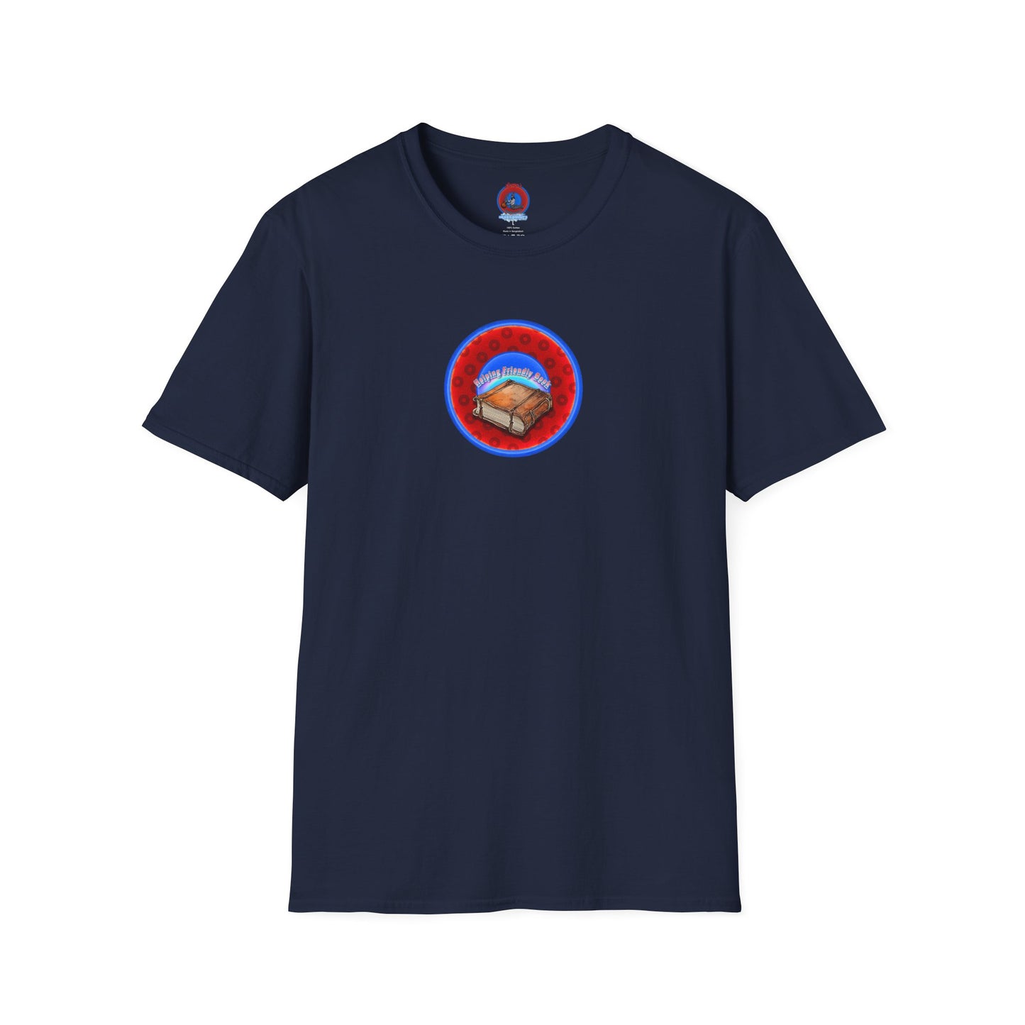 Classic Donut Tee - Unisex Soft-Style - "Read the F'ing Donut" - red/blue paradoxical donut - variant 2